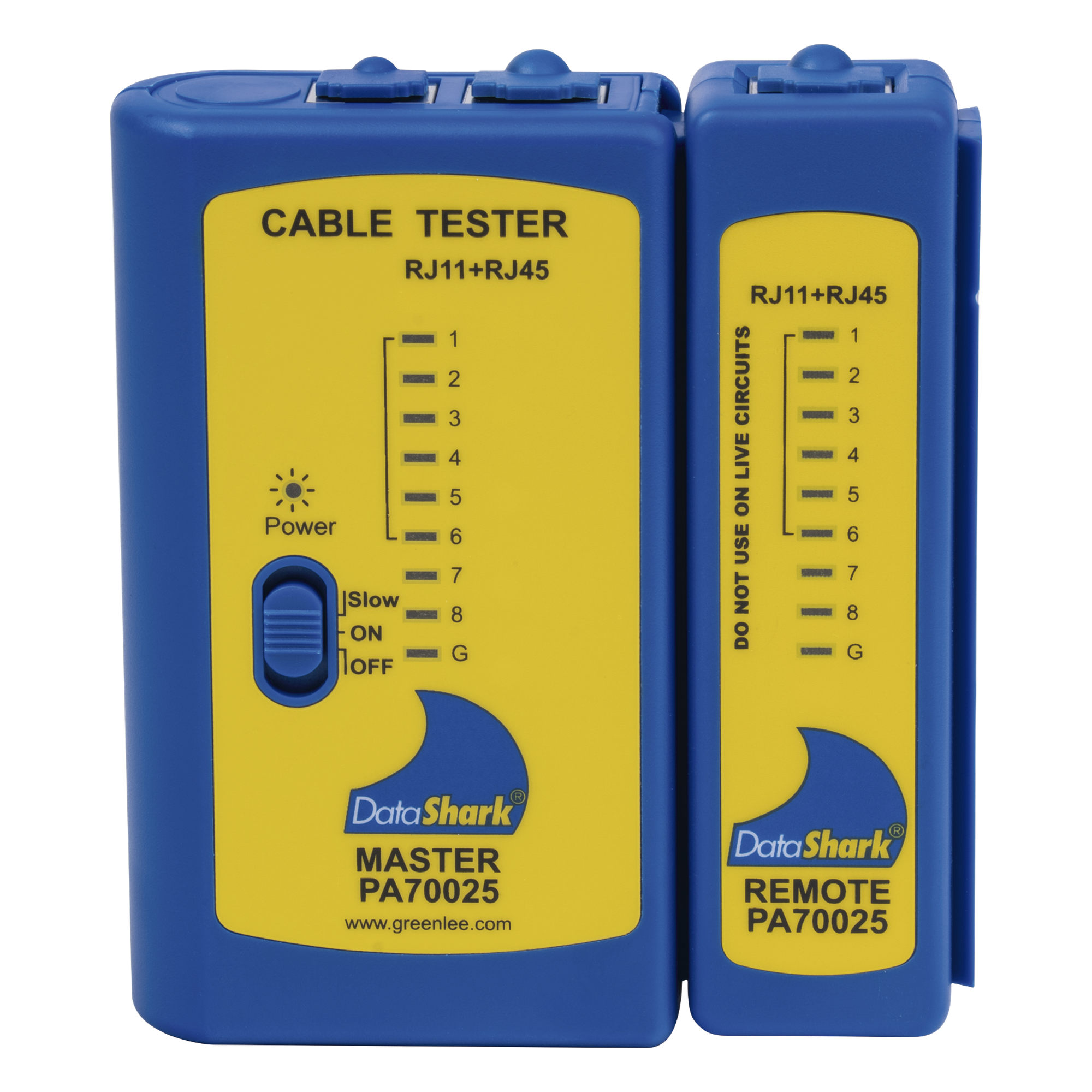 Probador de Cables de Red / Detección de Fallas / LEDs por Pin / Unidad Remota Incluida — TEMPO · SKU PA70025