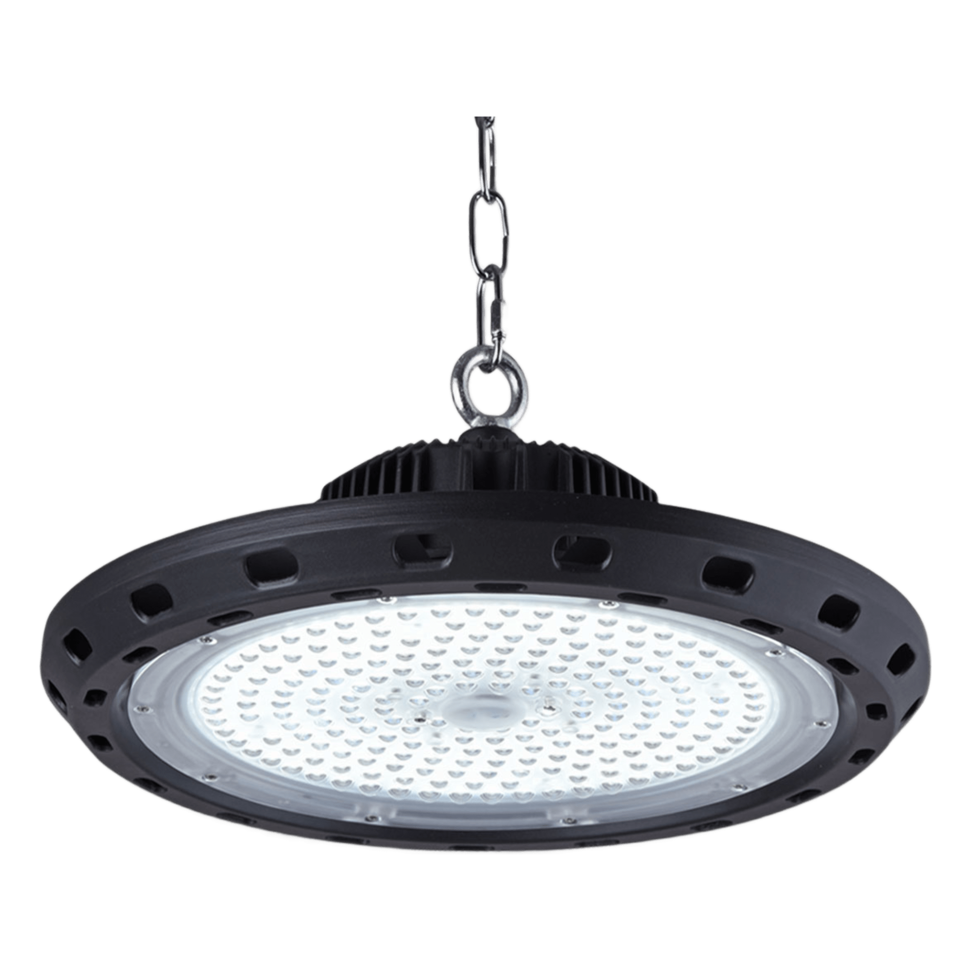 Campana Led Industrial UFO / 100 W / Suspendido / 85 - 265 V CA / Luz Fría 6500 K.