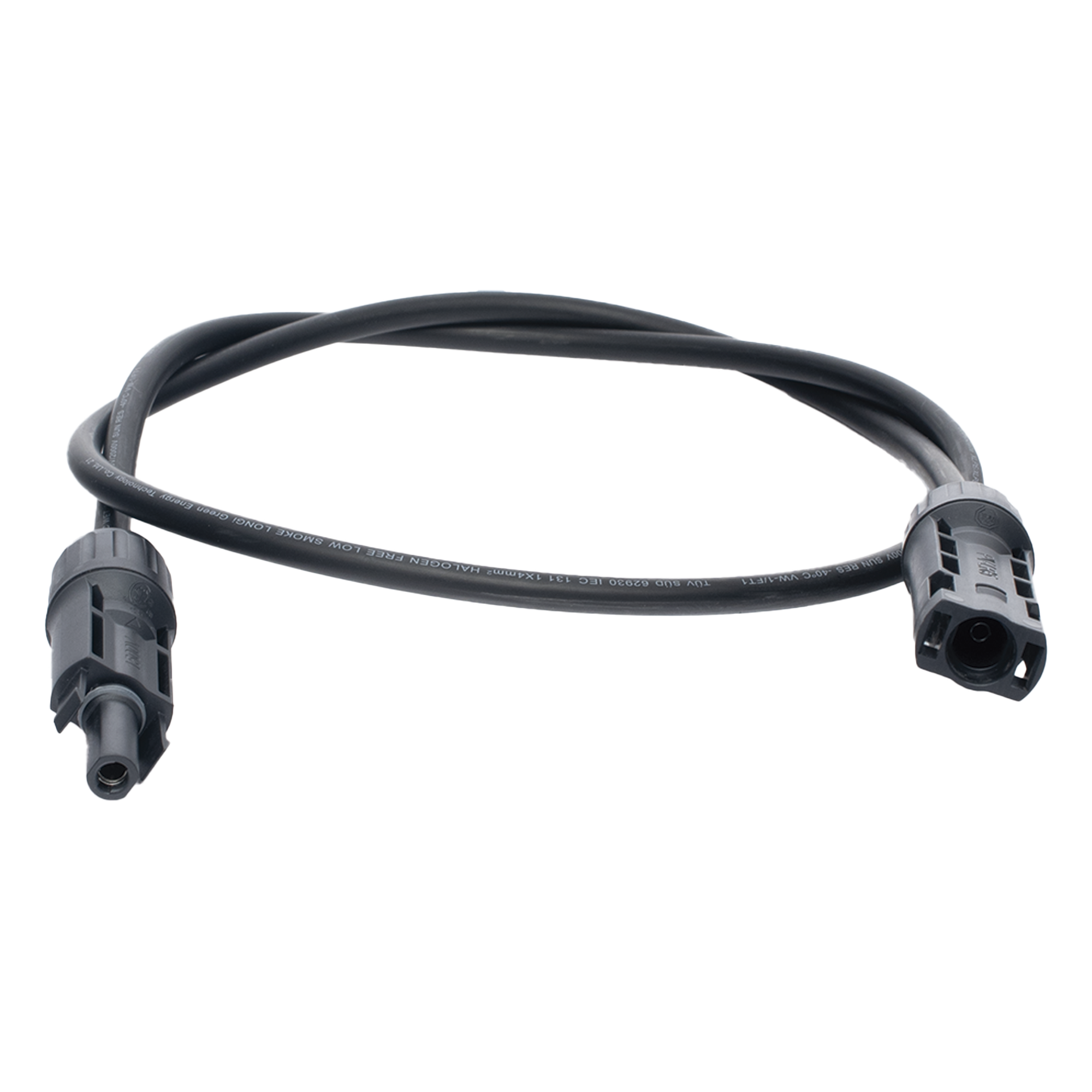 Cable Jumper Fotovoltaico / MC4 / 1500 VCC / 30 A-40 A / IP67 / 1 m (3.3 ft) / UV Resistente — LONGI · SKU PVLR5JUMPER1M