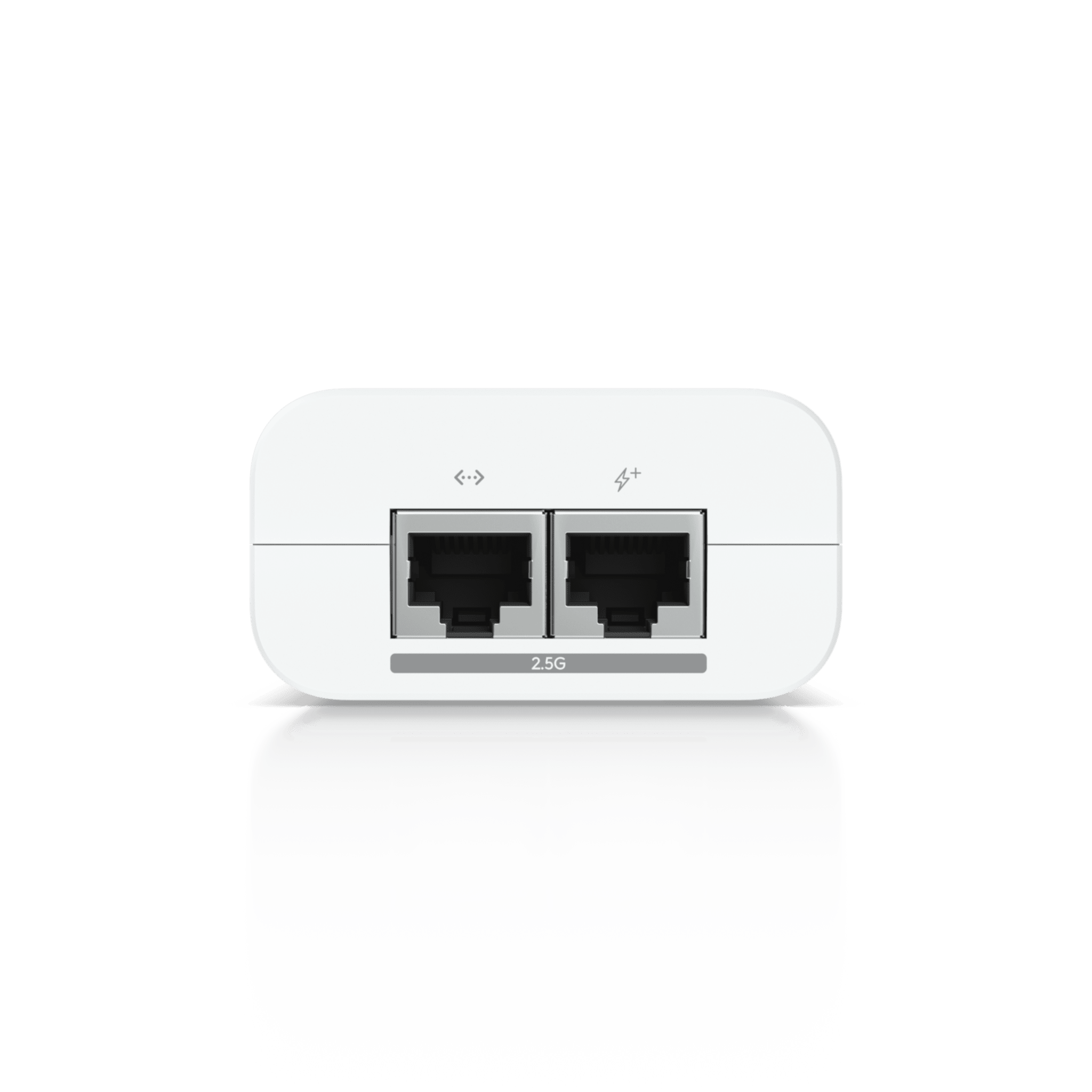 Adaptador PoE+ 2.5G / hasta 30 W / 48V 0.65A / (2) Puertos RJ45 MultiGigabit 2.5G / Salida PoE+ / LED Indicador / Ideal para APs UniFi WiFi 7 / / Protección contra Sobretensiones