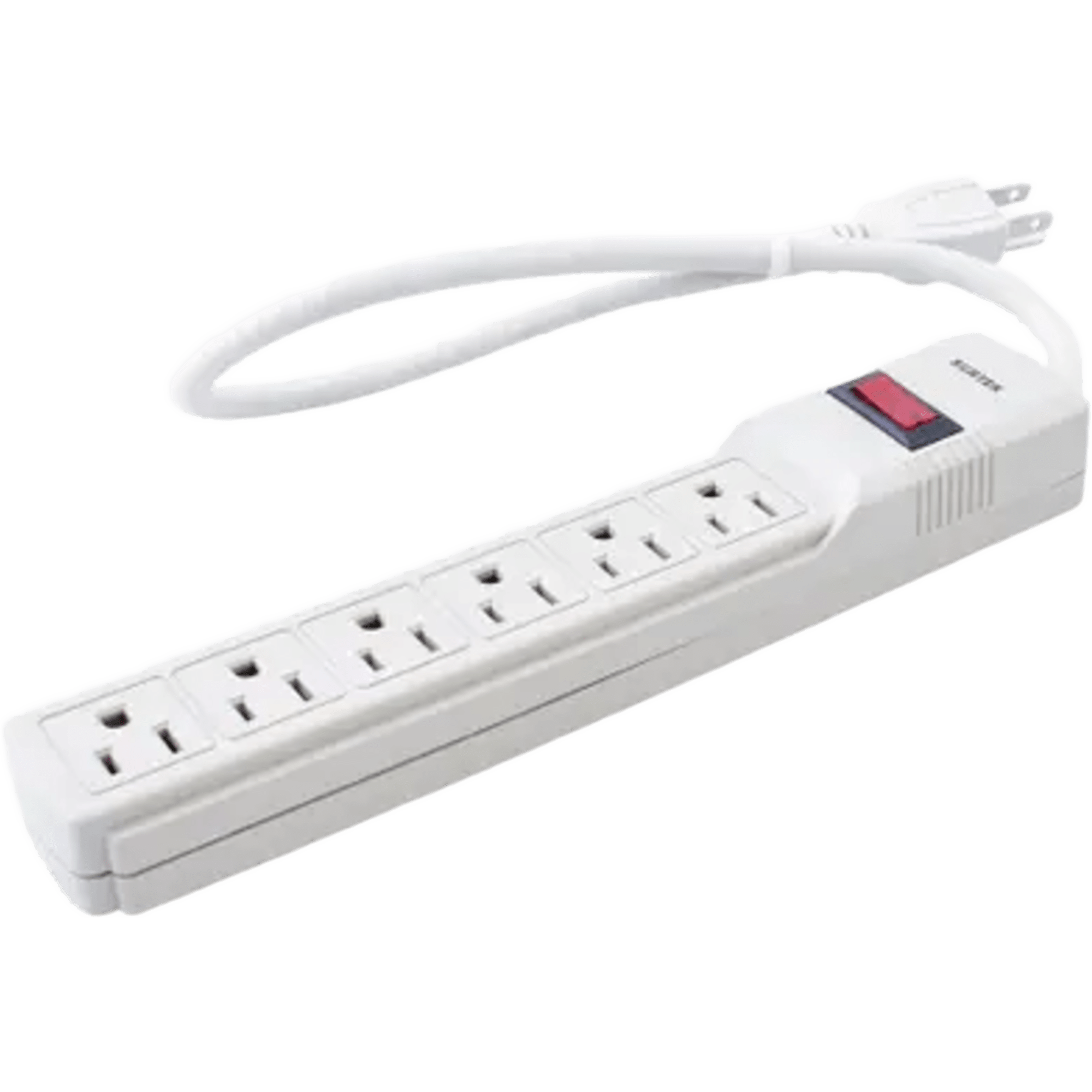 Multicontacto con Supresor de Picos 270 Joules, Voltaje de Entrada: 127 Vca NEMA 5-15P, Con 6 Salidas NEMA 5-15R. 