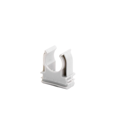 Soporte de presión (Abrazadera), PVC Auto-extinguible, abierto para tubería de 16 mm 