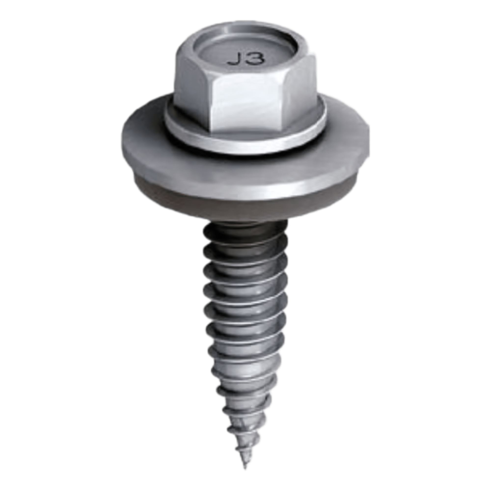 Tornillo Autoperforante / Acero Inoxidable A2 / Punta Endurecida / Arandela Selladora / Antideslizante / Espesor 17 mm — BASEL · SKU M00111