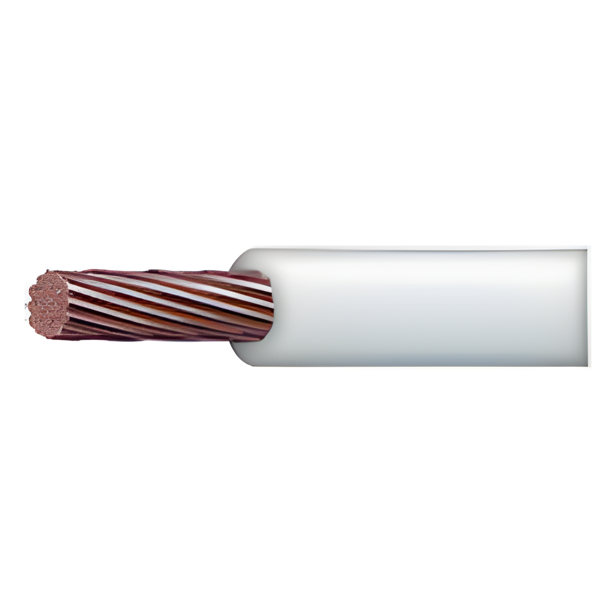 Cable Eléctrico THW-LS / Calibre 10 AWG / 19 Hilos / 90°C Seco / 75°C Mojado / Venta por Metro / Blanco — INDIANA · SKU SLY-304-WHT