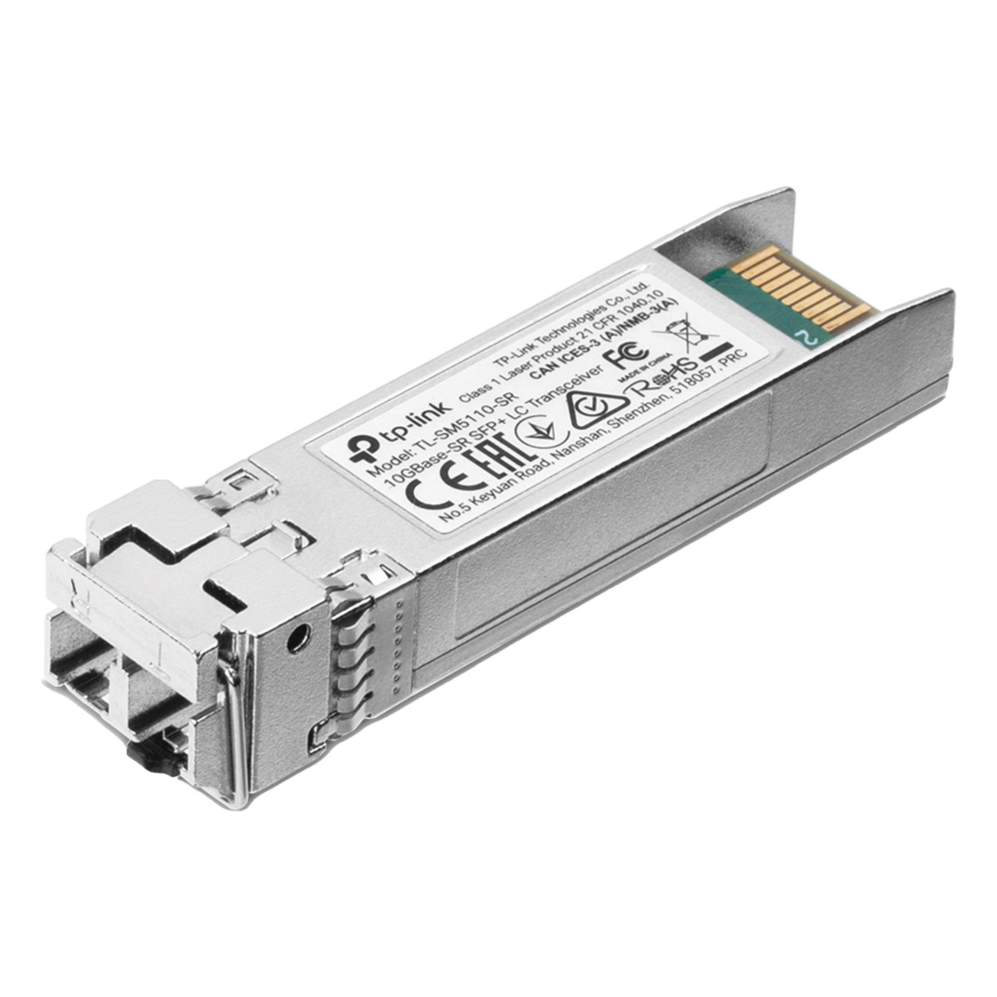 Transceptor mini-GBIC SFP+ / Duplex Multimodo 10GBase / Distancia 300 m (984 pies) / Conector LC — TP-LINK · SKU TL-SM5110-SR