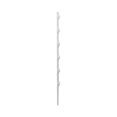 Poste de Paso para Cerca Eléctrica / Tubo de Acero Galvanizado / 6 Aisladores / 1.4 m (4.6 ft) / Diámetro 25 mm (1 in) / Pintura Blanca Exterior