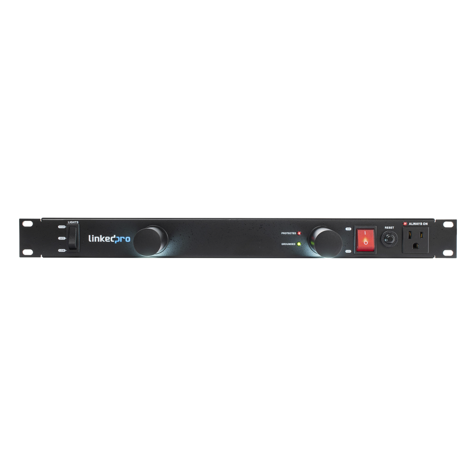PDU para Rack / 11 Salidas NEMA 5-15R / 15 Amp / 120 Vca / Montaje Horizontal 1U / 19 in / LED de Protección — LINKEDPRO BY EPCOM · SKU LP-PDU-11LED