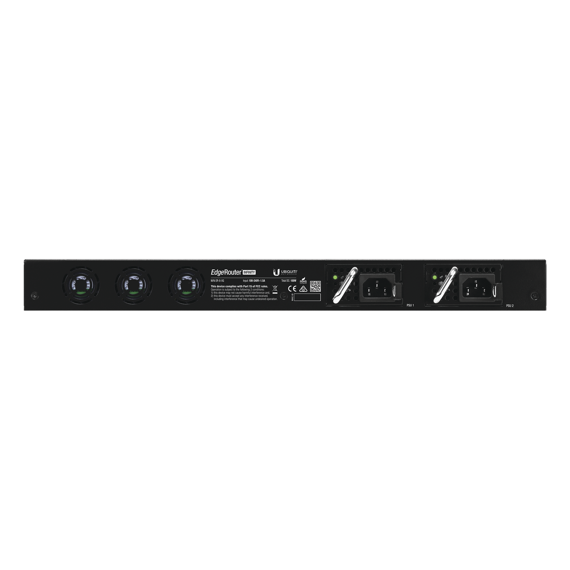 Router Edge / 8 Puertos SFP+ 10 Gbps / 1 Puerto RJ45 Gigabit / Throughput 80 Gbps / 16 Núcleos / 16 GB RAM / Hot-Swappable