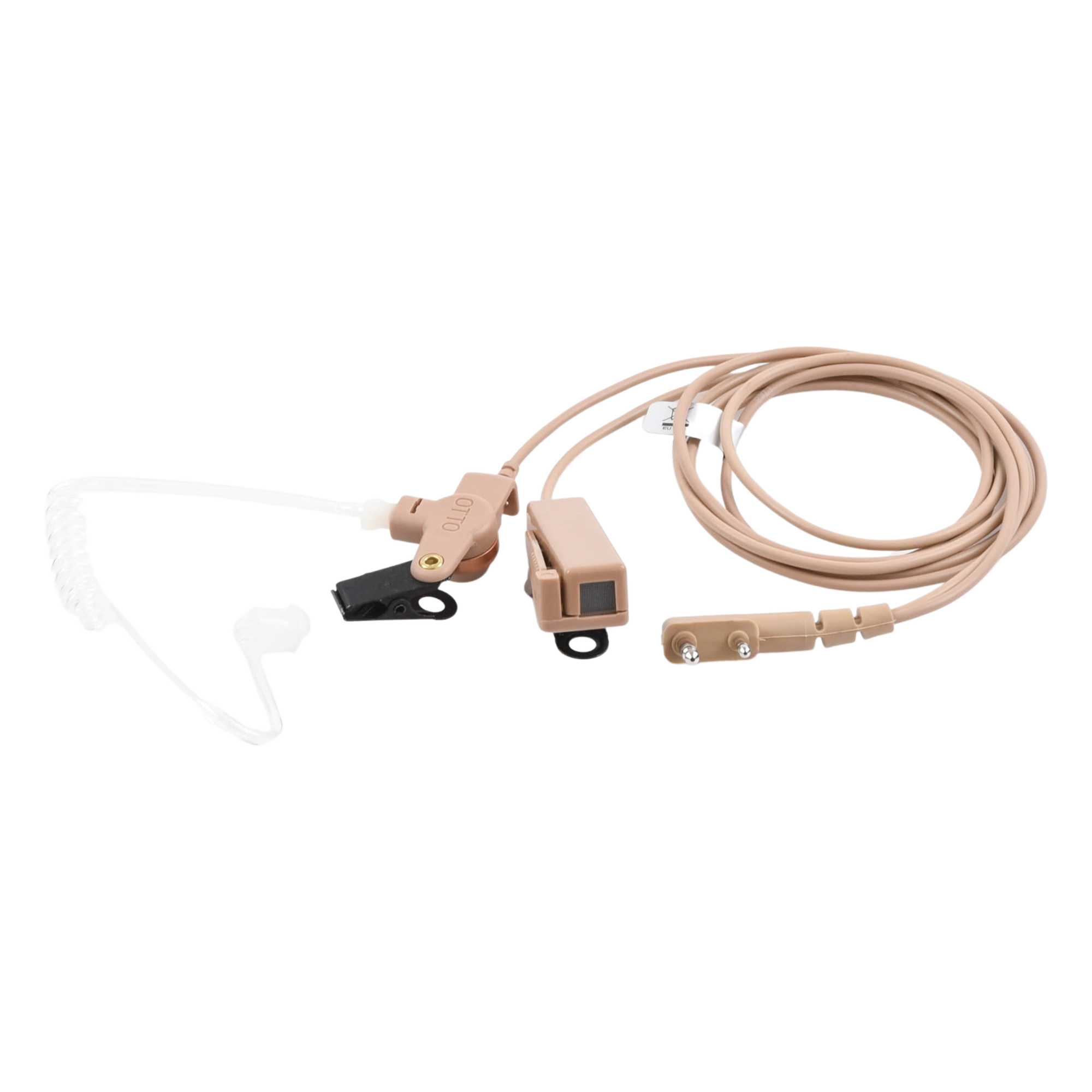 Kit Micrófono-Audífono Profesional / 2 Cables / Tubos Acústicos Transparentes / Compatible KENWOOD NX-340/320/420/TK-3230/3000/3402/3312/3360/3170 / PTT Integrado / VOX Modo Convencional