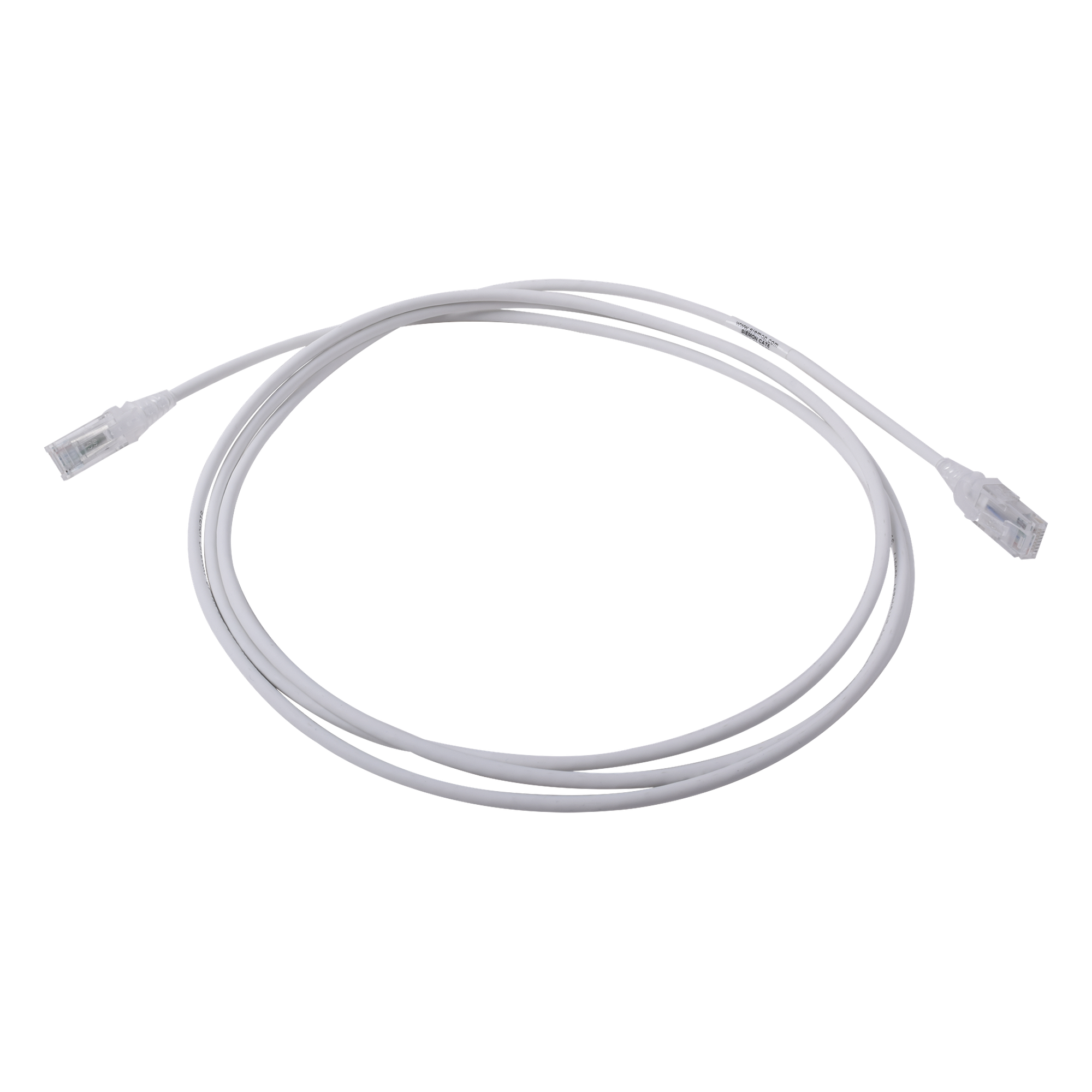 Patch Cord Cat6 UTP / CM-LS0H / 2.13m (7 ft) / 28AWG Diámetro Reducido / Blanco — SIEMON · SKU MC6-07-0228