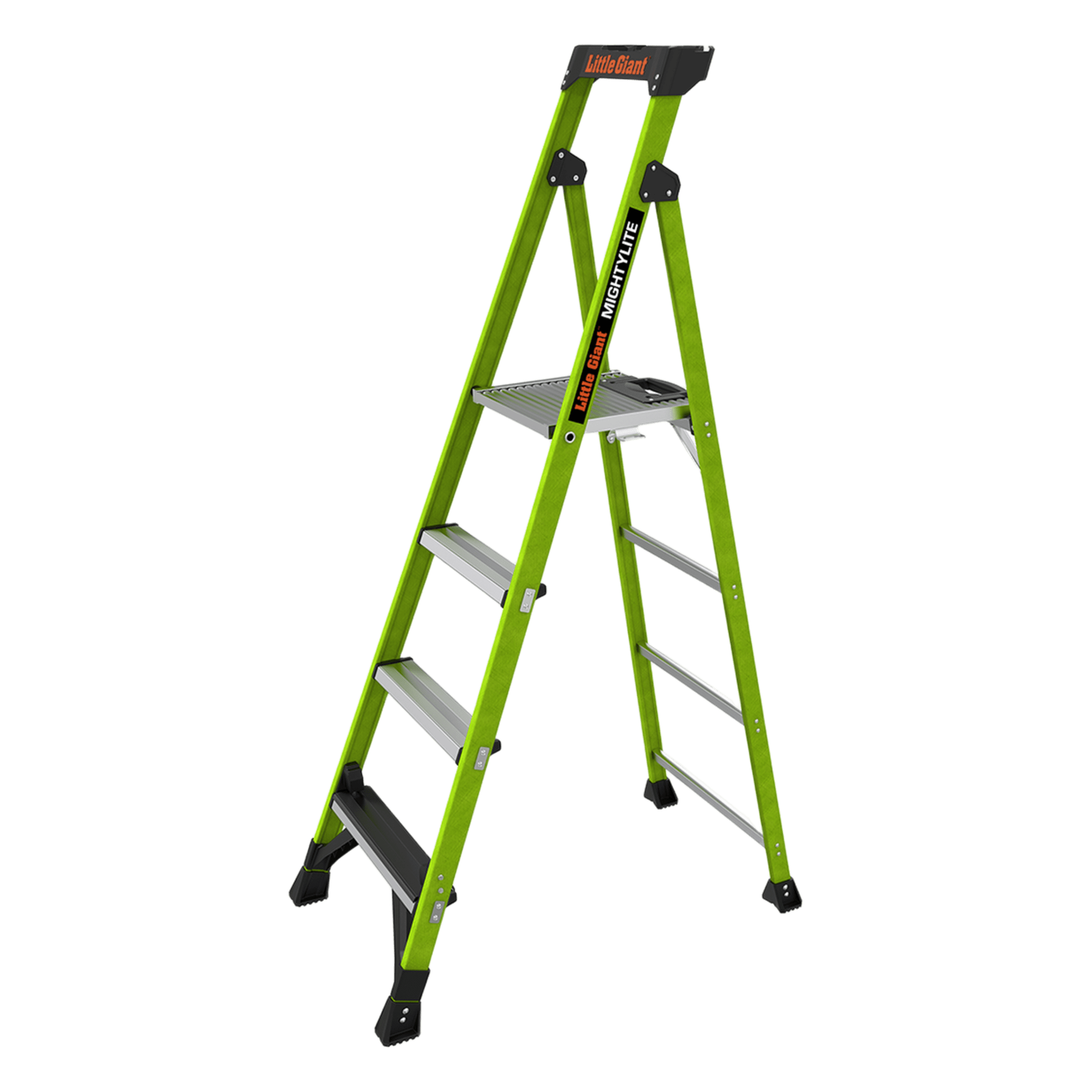 Escalera de Tijera / Fibra de Vidrio y Aluminio / 1.8 m (6 ft) / Carga 170 kg / Soporte Superior para Herramientas / Tipo IAA — Little Giant Ladder Systems · SKU MIGHTYLITE-6IA-V2