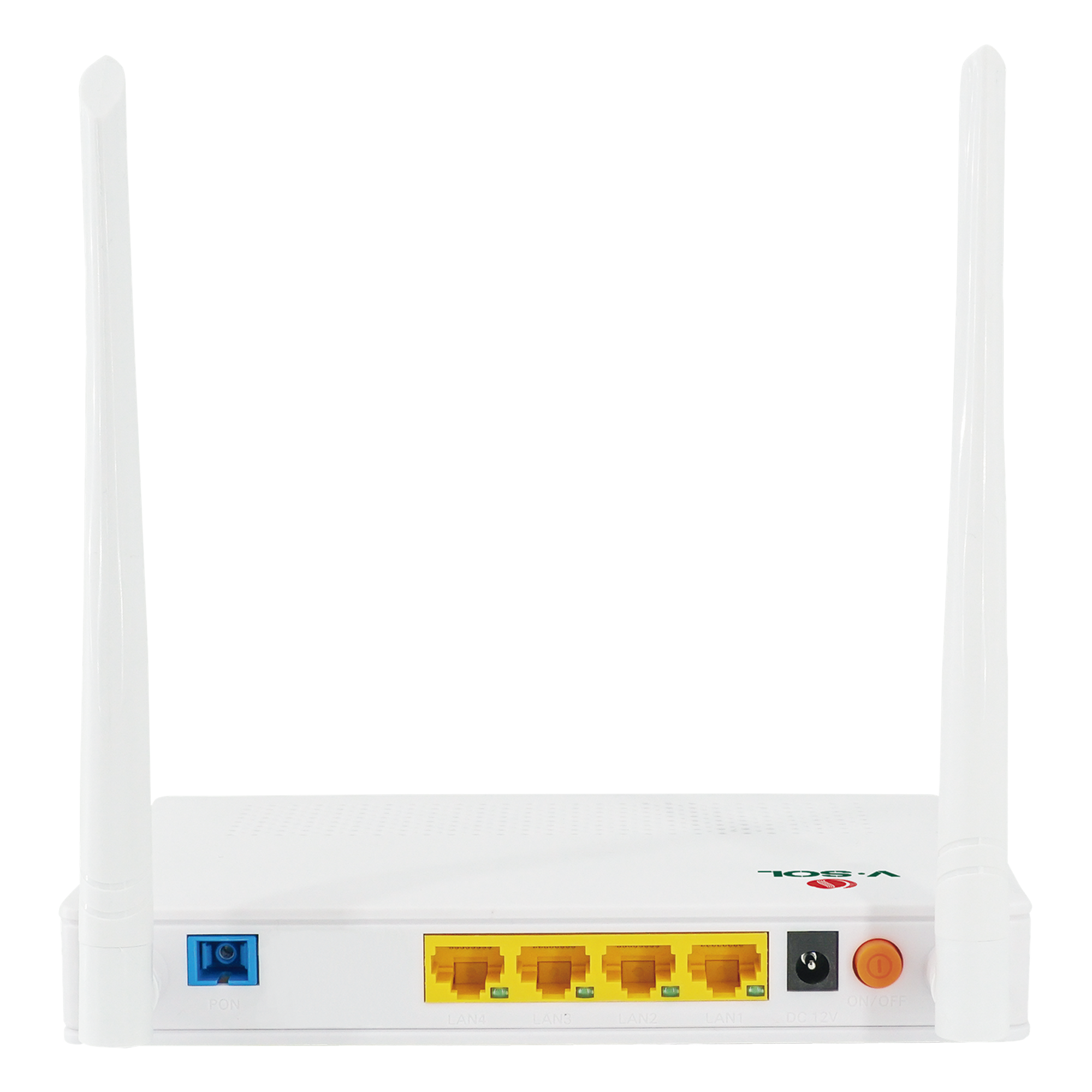 ONU Dual G/EPON / Wi-Fi 2.4 GHz / 4 Puertos LAN Gigabit / 2 Antenas 5 dBi / Gestión Remota / Consumo 10W