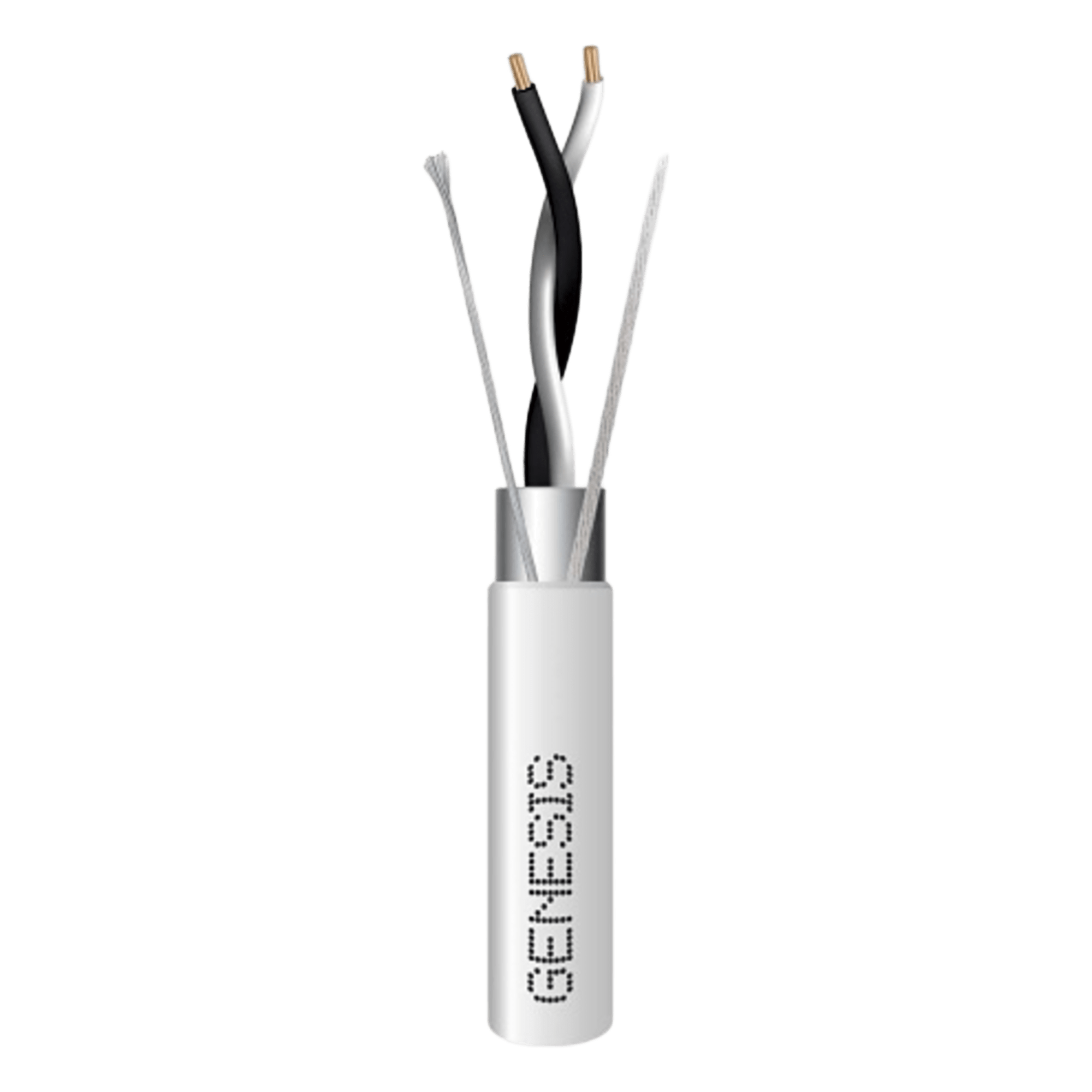 Cable de Comunicación EIA-485 / 1 Par 22 AWG / Blindado Trenzado / Plenum / 305 m (1000 ft) / Blanco — GENESIS · SKU 3320-1001