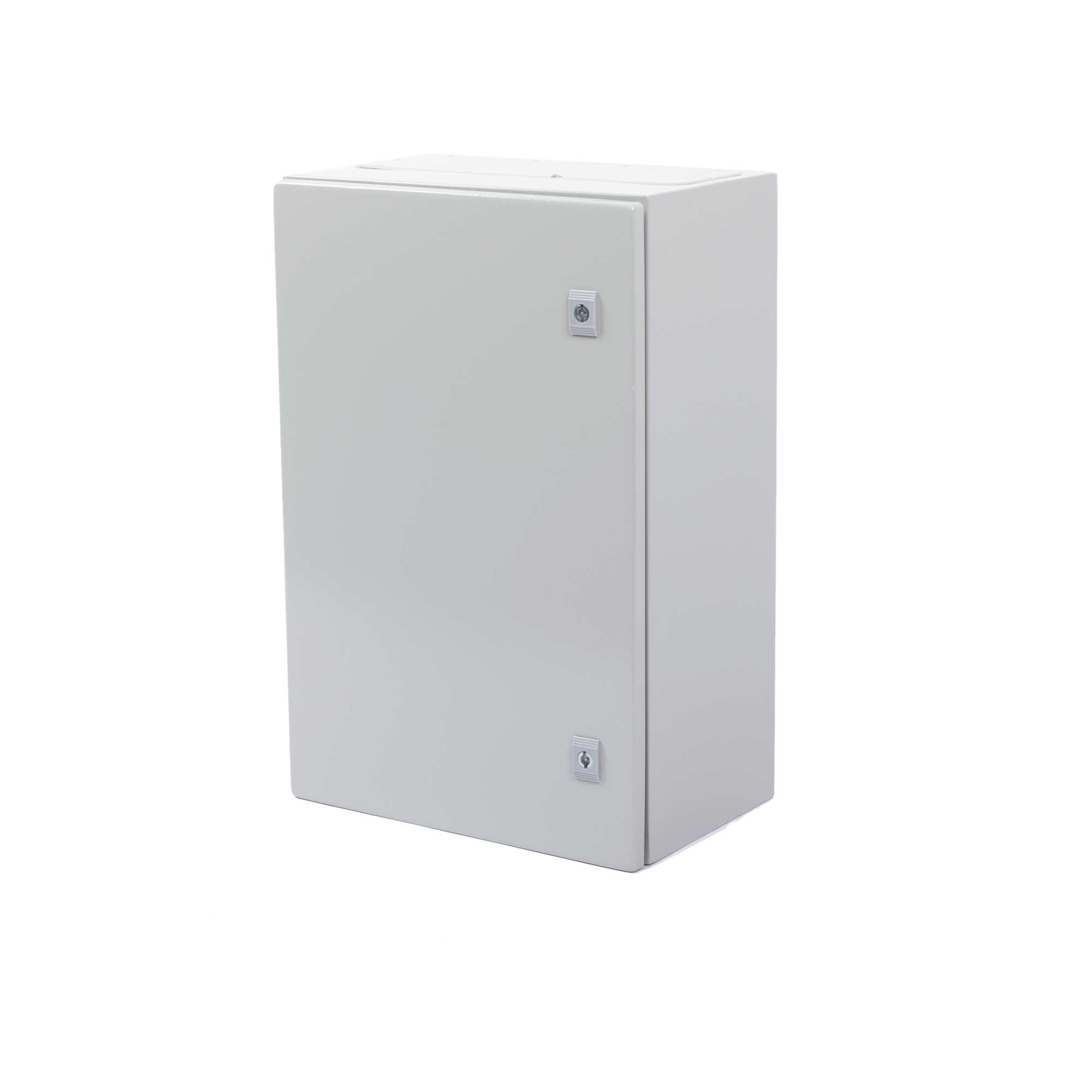 Gabinete de Acero IP66 / 400 x 600 x 250 mm / IK10 / Placa Trasera Metálica 2 mm / Cerradura con Llave / Tapa Inferior Atornillable