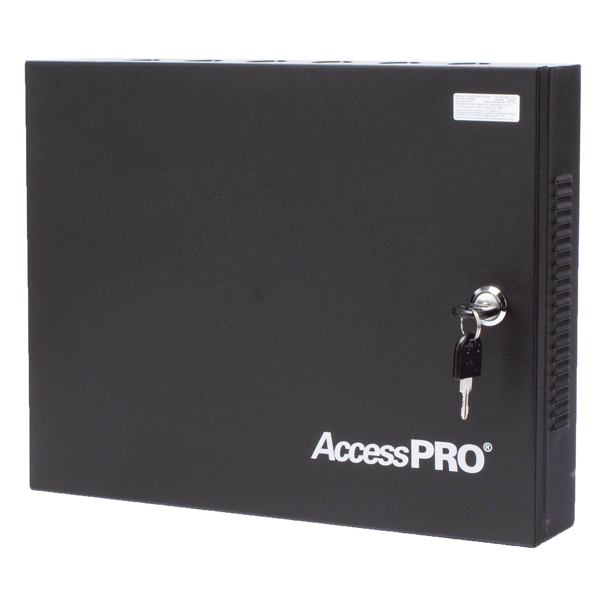 Panel de Control de Acceso 2 Puertas / 30,000 Tarjetas / TCP-IP / Gabinete y Fuente 12VCC 3A / 98.4 ft — ZKTECO - AccessPRO · SKU SYSCA-2R-2D