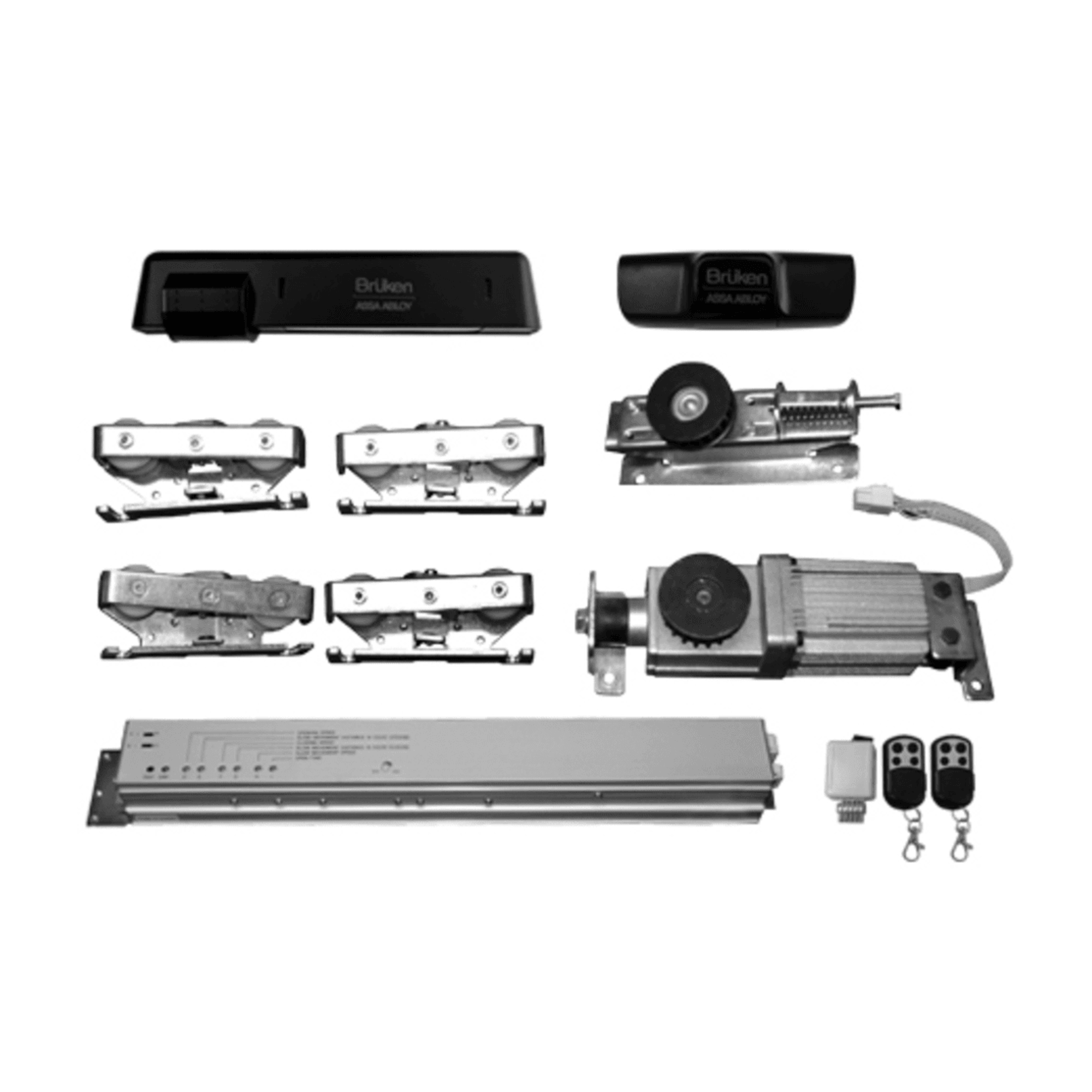 Sistema de Automatización para Puerta Deslizable / 150 kg / 5.8 m (19 ft) / Bloqueo de Motor Integrado / Color Blanco — BRUKEN ASSA ABLOY · SKU MX67220