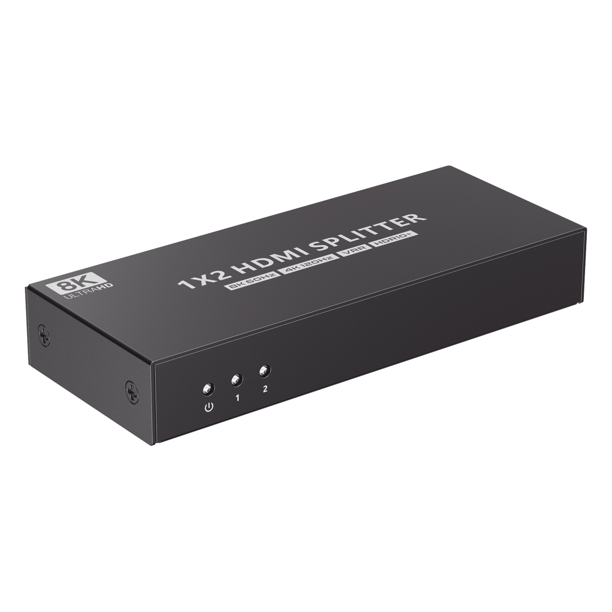 Splitter HDMI / 1x2 / HDMI 2.1 / 8K @ 60 Hz / 4K @ 120 Hz / 48 Gbps / HDR10+ / Dolby Vision / HDCP 2.3 — EPCOM TITANIUM · SKU TT312-8K