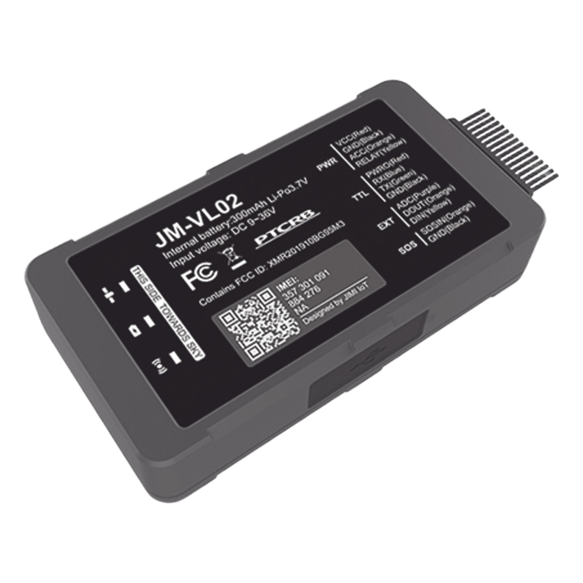 Localizador GPS con tecnología 4G / antena satelital y antena GSM internas / múltiples alarmas / paro de motor remoto / botón de pánico — JIMIIOT · SKU VL02