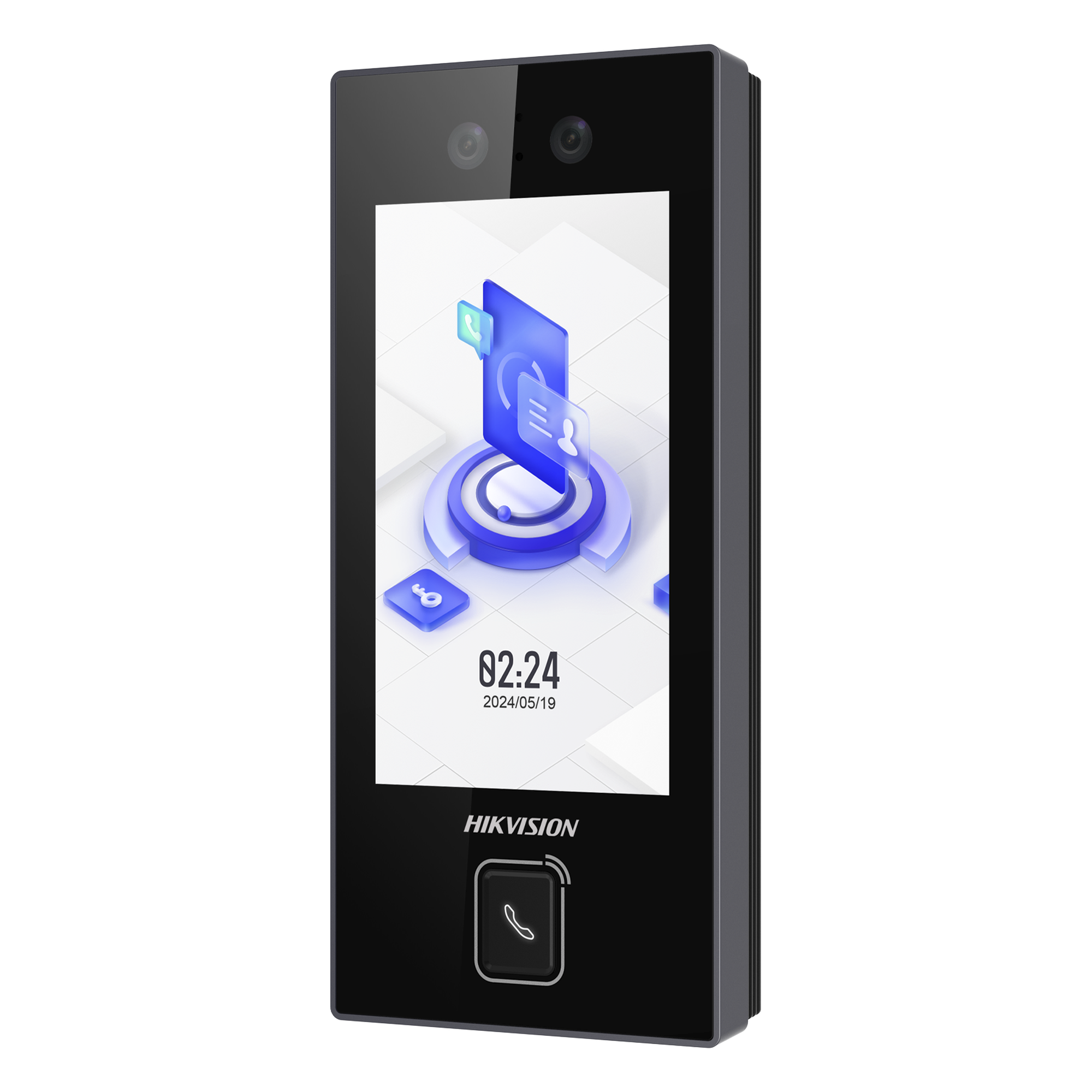 Terminal de Control de Acceso Facial / 2 Megapixel / 3,000 Rostros / Pantalla Táctil 4.5" / IP65 / PoE y Wi-Fi / Botón de Llamada Físico — HIKVISION · SKU DS-K1T344MBWX-E1