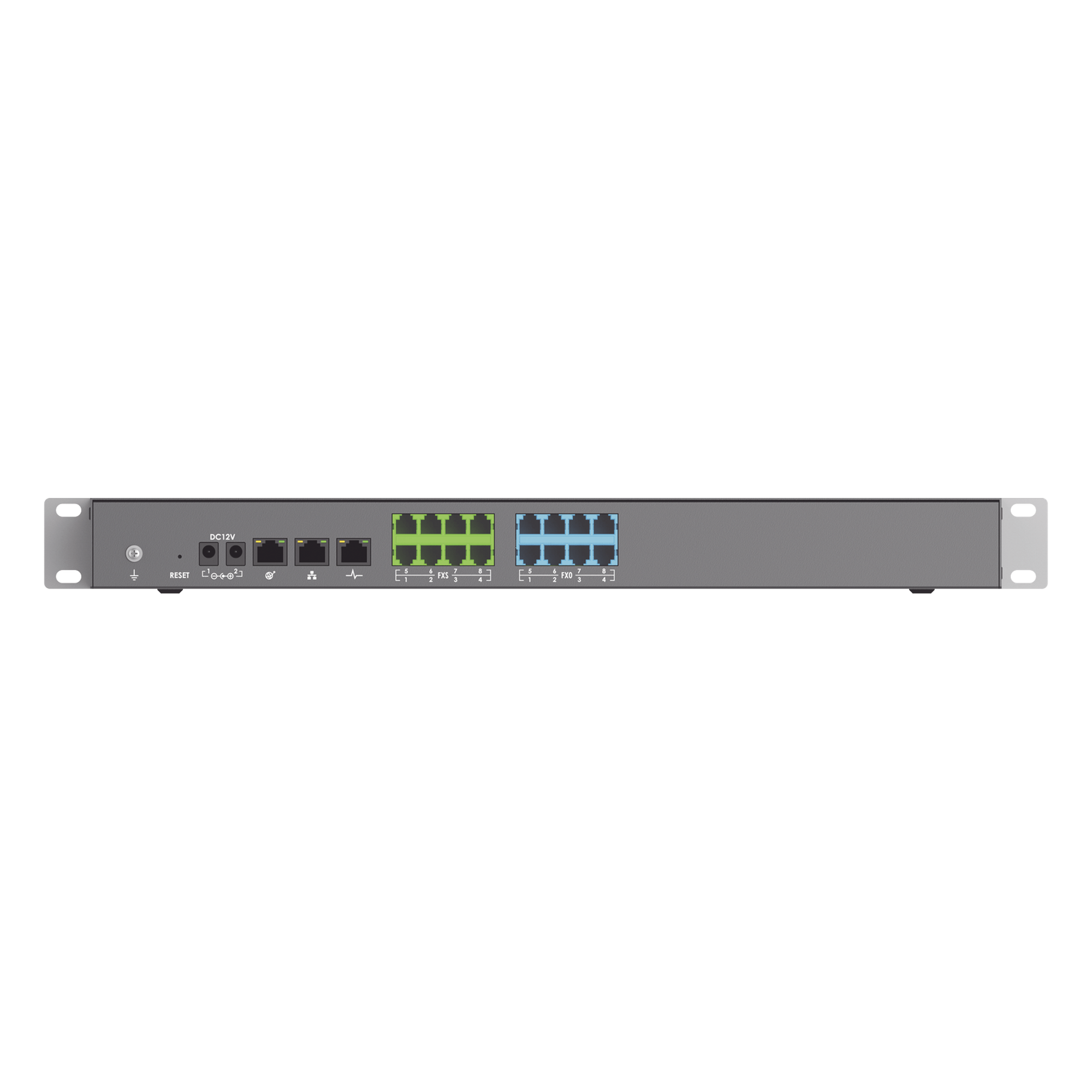 Conmutador IP-PBX / 3000 Usuarios / 450 Llamadas Simultáneas / 8 FXO / 8 FXS / Comunicaciones Unificadas Híbrida