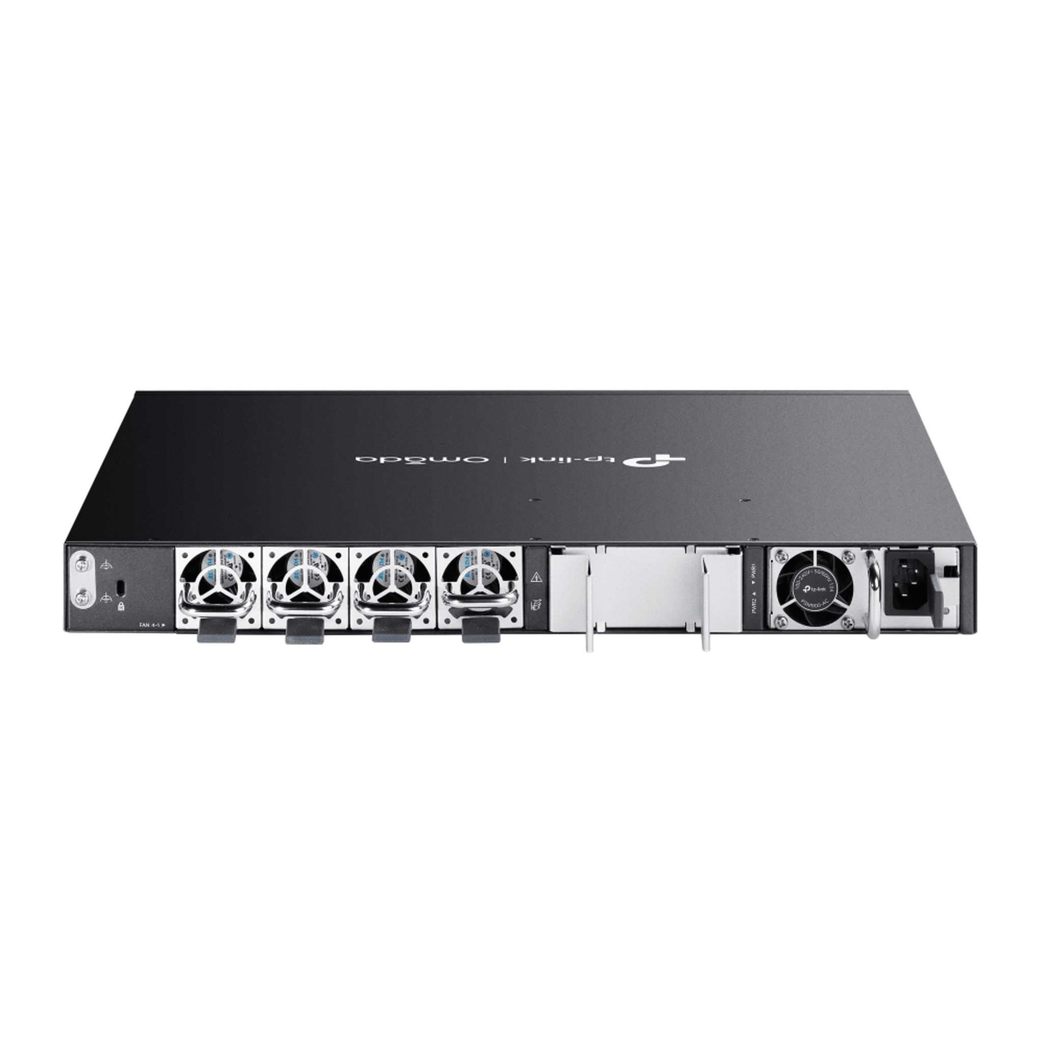 Switch Omada L3 SDN Administrable / 24 puertos PoE af/at Gigabit y 4 puertos SFP+ / Presupuesto PoE 720W / Funciones RIP, VRRP, Servidor DHCP / Administración centralizada OMADA / Fuente Redundante