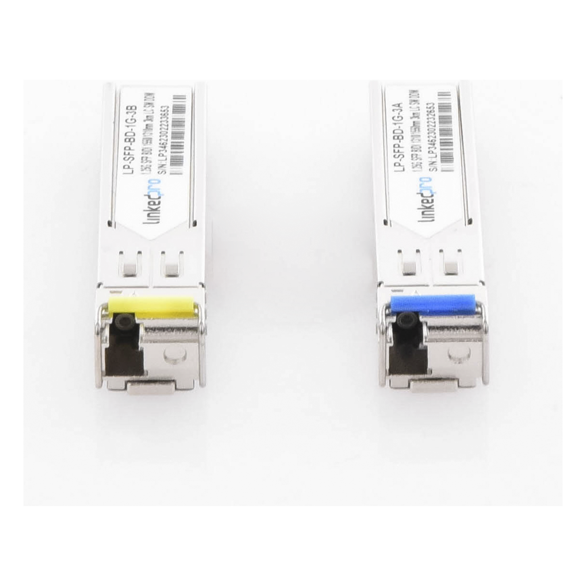 Transceptor Óptico SFP Bidireccional / 1.25 Gbps / Monomodo 3 km (9842.5 ft) / 1310 & 1550 nm / LC/UPC Simplex / DDM / Hot-Plug / 2 Piezas