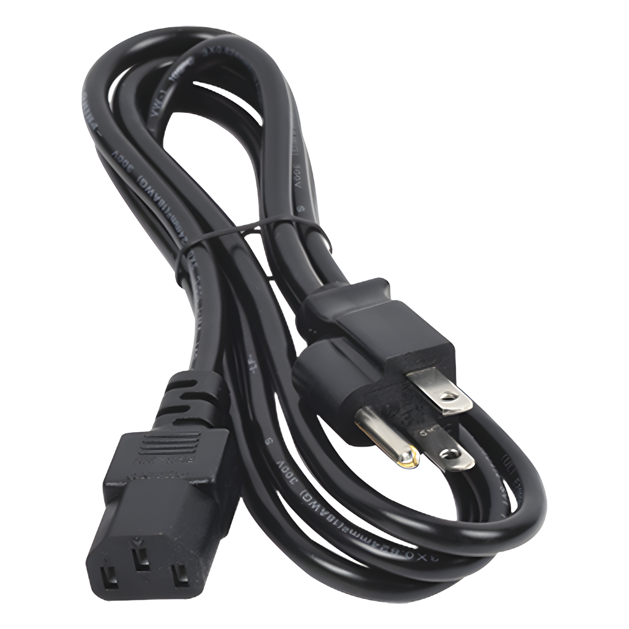 Cable de Alimentación Eléctrica / 110-240 VCA / 1.5 m (4.92 ft) / IEC 320C13 / NEMA 5-15P / Trifásico con Tierra — HIKVISION · SKU HIK-ACCORD