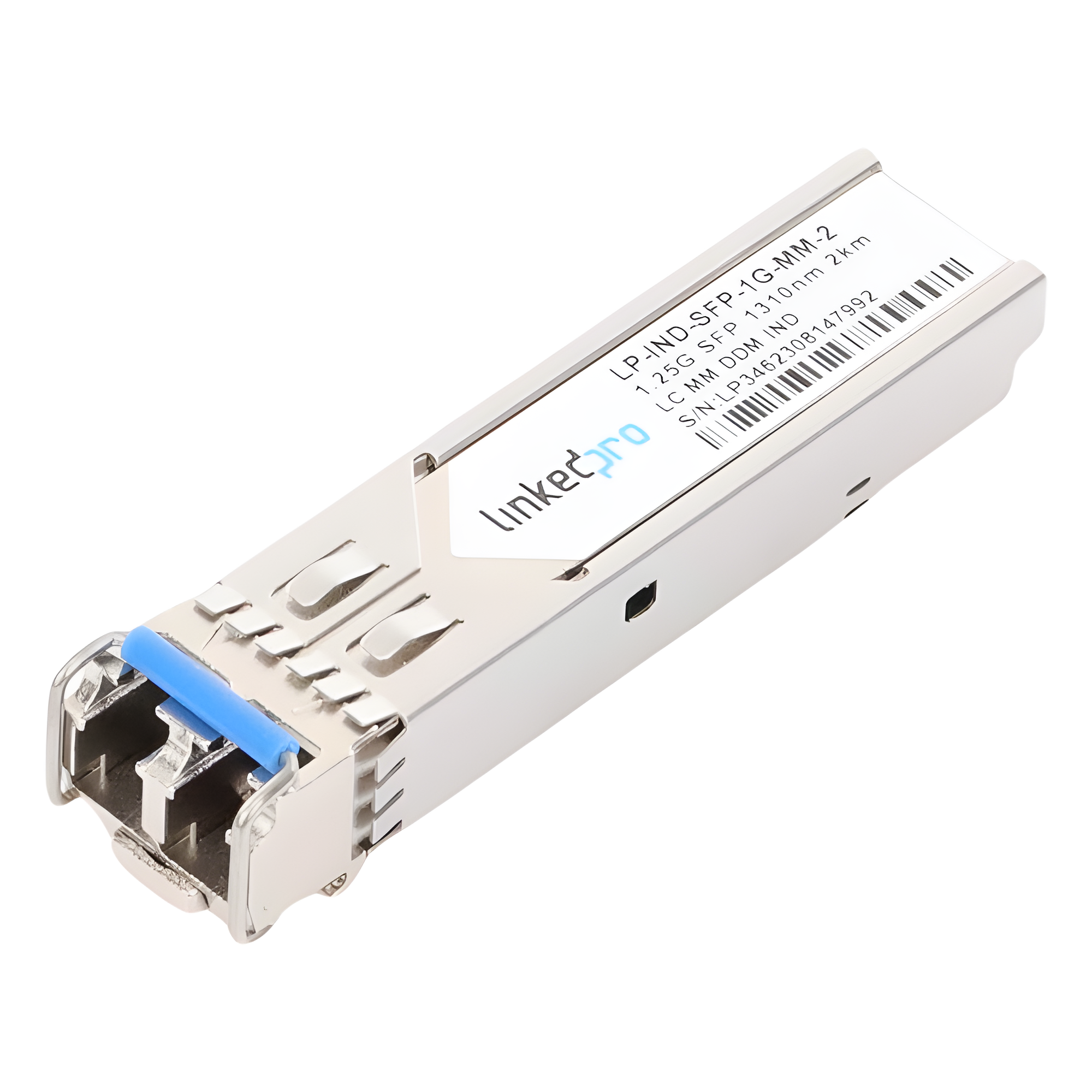 Transceptor SFP Industrial / Multimodo 1310 nm / 1.25 Gbps / 1000BASE-SX / LC/UPC Dúplex / DDM / Alcance 2 km (1.2 mi)