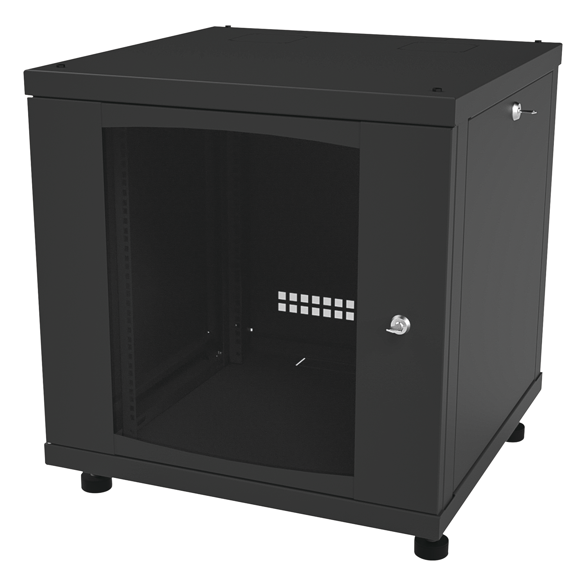 Gabinete de Piso / 12UR / 638 mm Profundidad / 276 kg Carga / Acero ANSI/TIA RS-310-D / Puerta Cristal Templado — LINKEDPRO BY EPCOM · SKU LP-6060-12U
