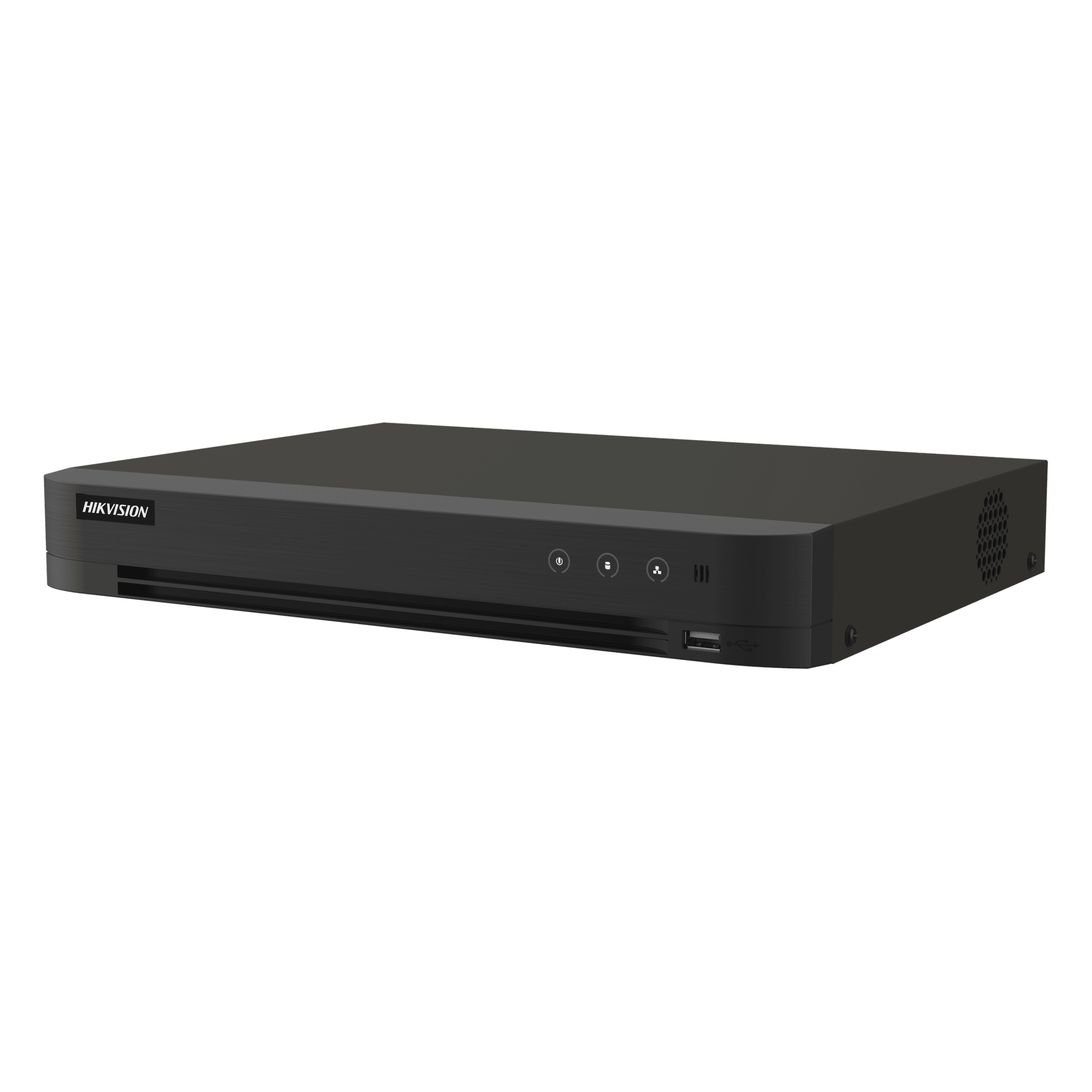 DVR Pentahíbrido / 16 Canales TurboHD + 16 Canales IP / 8 Megapixel (4K) / H.265+ / Audio Bidireccional / 1 Bahía HDD 10 TB / AcuSense — HIKVISION · SKU IDS-7216HUHI-M1/T