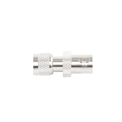 Adaptador en Línea, de Conector Mini UHF Macho a BNC Hembra, Níquel/ Oro/ Teflón.