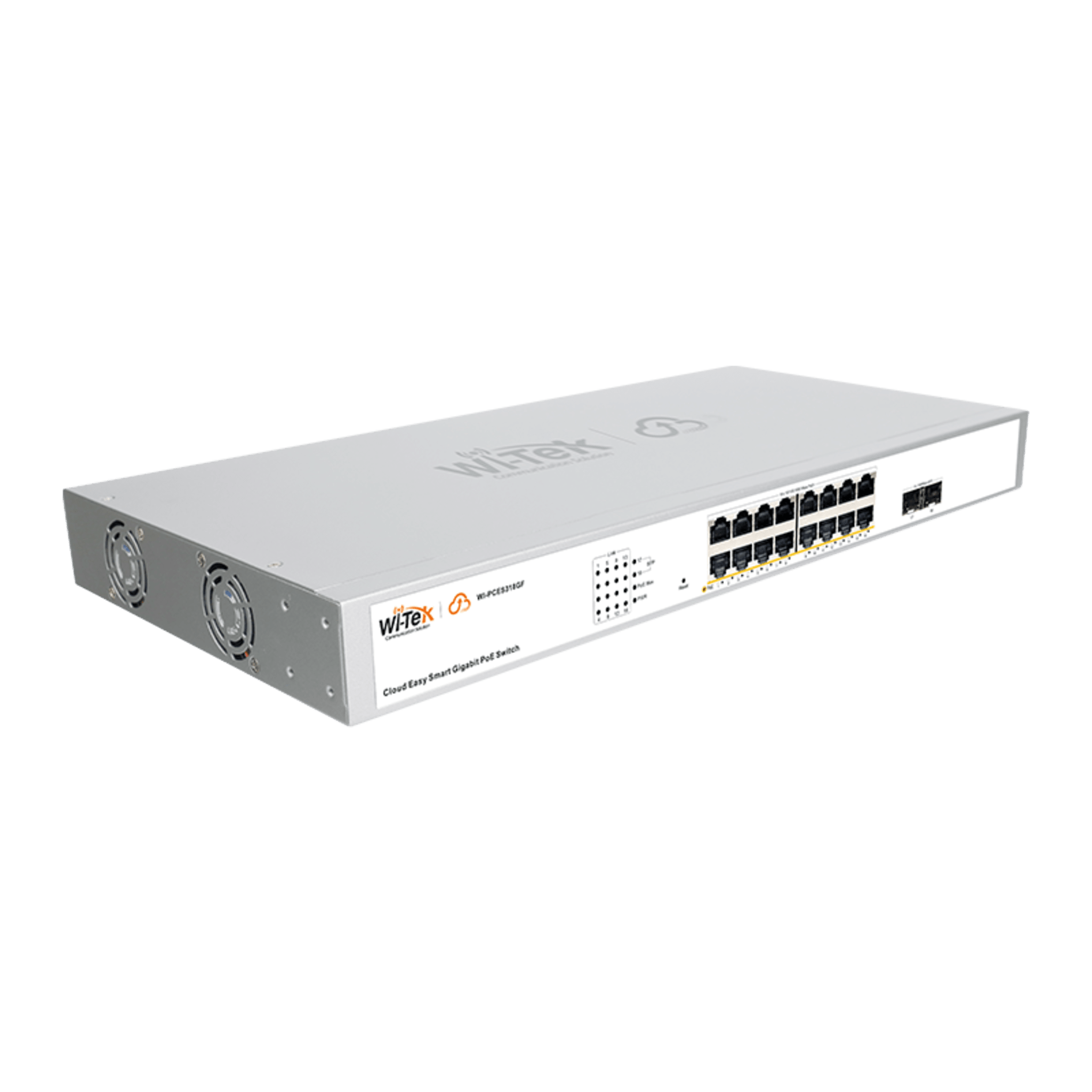 Switch Administrable PoE  / 16 puertos PoE af/at Gigabit /  2 x SFP Gigabit / Administración Cloud Gratuita / Presupuesto 240 W