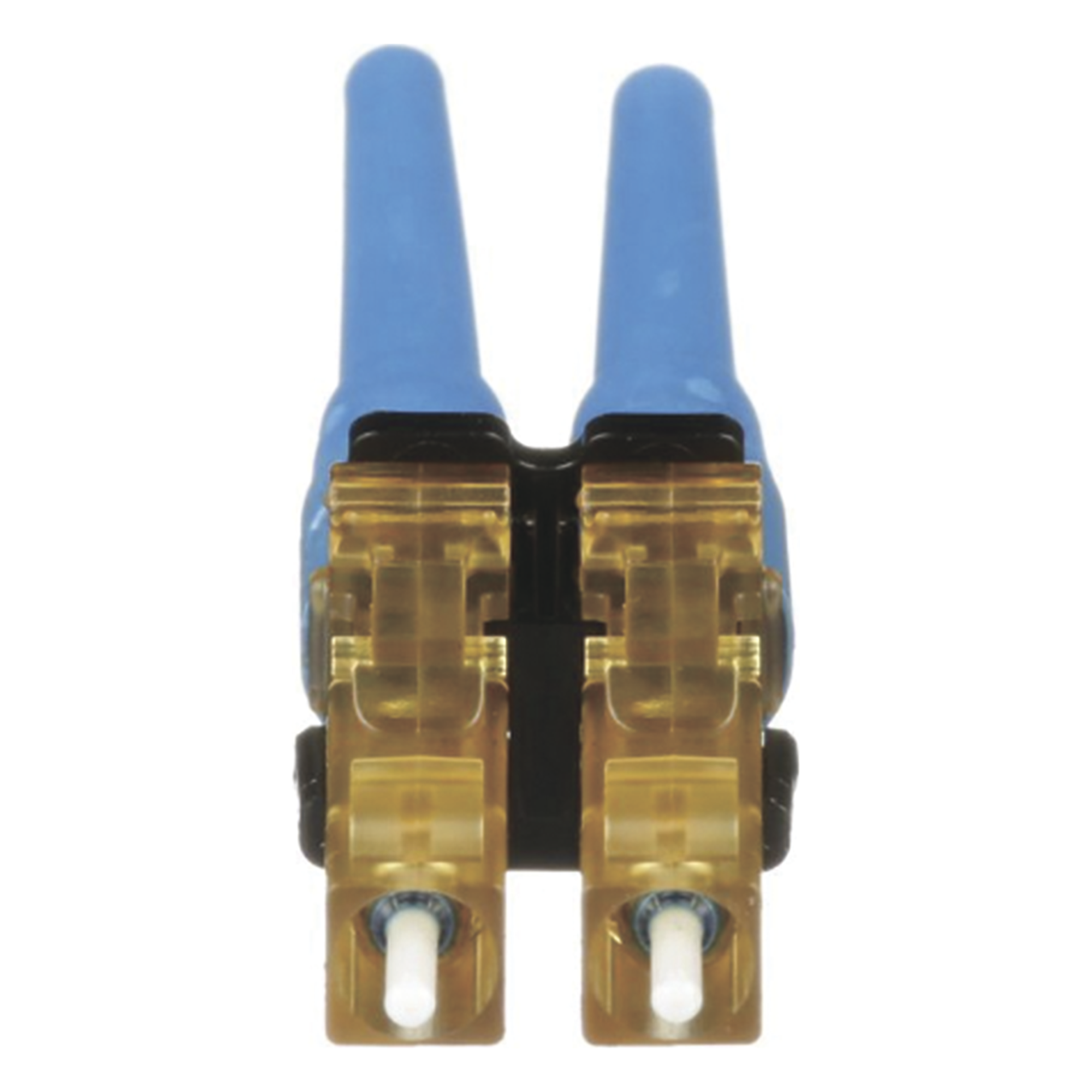 Conector de Fibra Óptica LC Duplex OptiCam, Monomodo 9/125 OS2, Pre-pulido, Color Azul