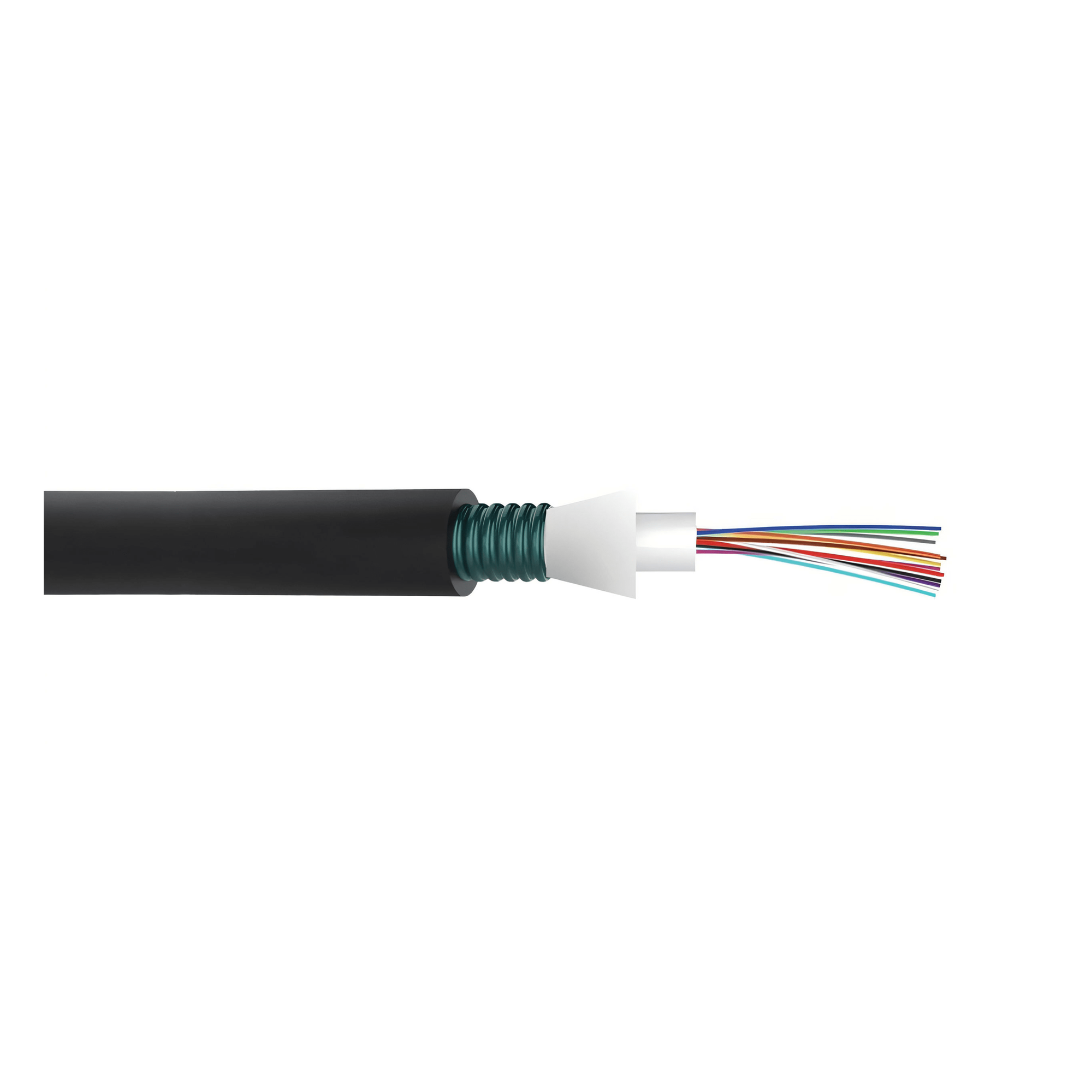 Cable de Fibra Óptica de 24 Hilos, Monomodo OS2, Interior/Exterior, Armada, Loose Tube 250um, OFCP (Plenum), Precio Por Metro