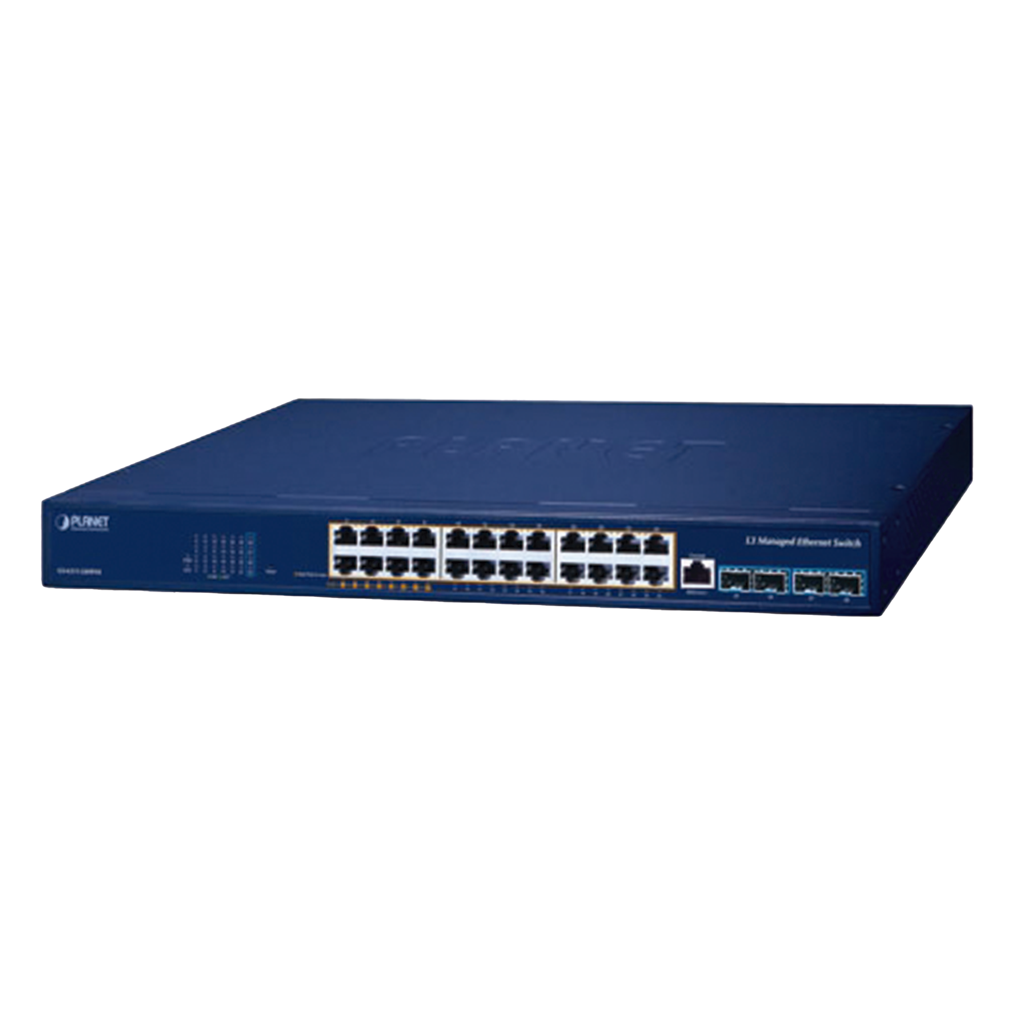 Switch PoE Administrable Capa 3 / 24 Puertos Gigabit / 8 Puertos 802.3bt / 16 Puertos 802.3at / 4 SFP+ 10G / 480 W PoE — PLANET · SKU GS-6311-24HP4X