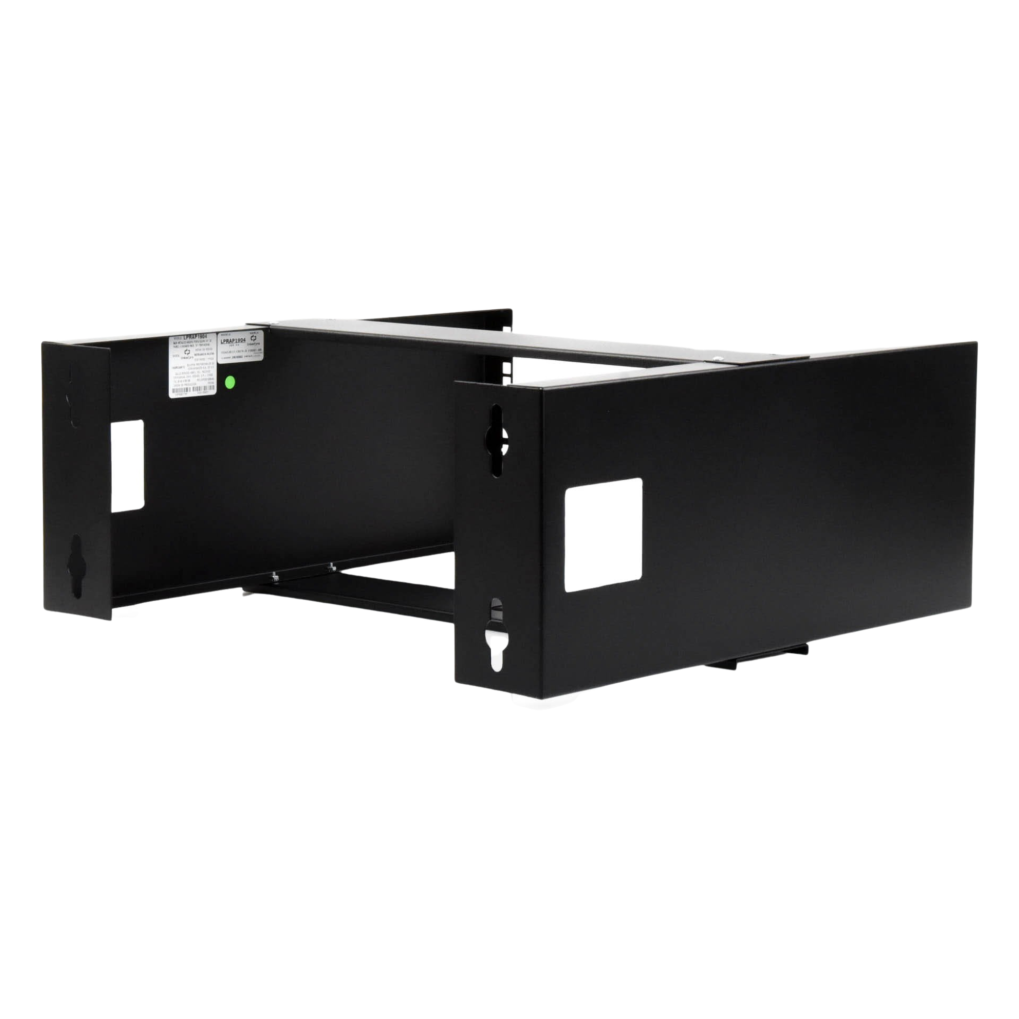 Rack Abierto de Pared / 19" / 4U / Acero Calibre 18 / Carga 20 kg / 500 mm (19.7 in) de Profundidad