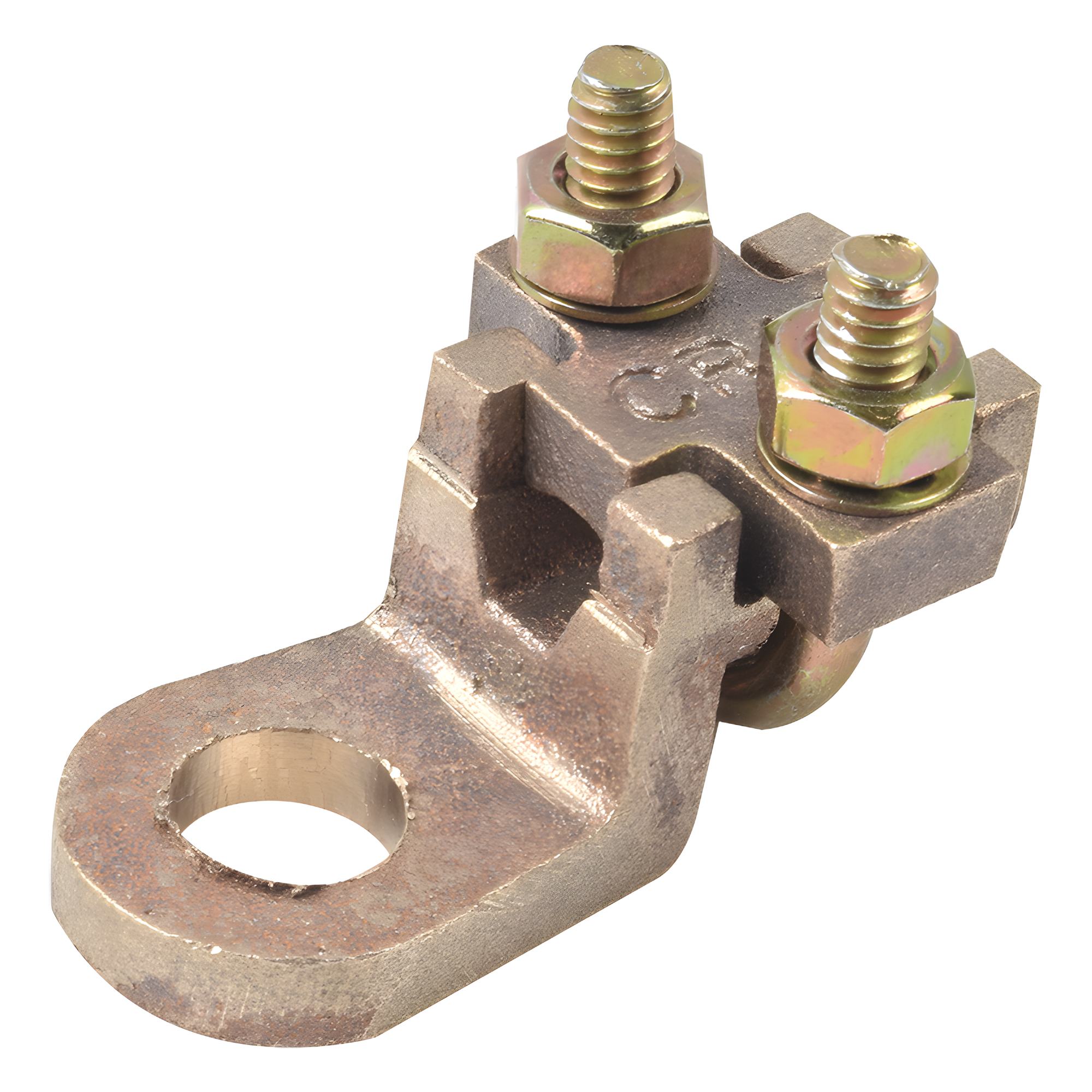 Conector de Bornes / 1/2" / Rango 4 AWG a 1/0 AWG / Diámetro 5.827 mm a 8.251 mm / Bronce — TOTAL GROUND · SKU TG-CR11