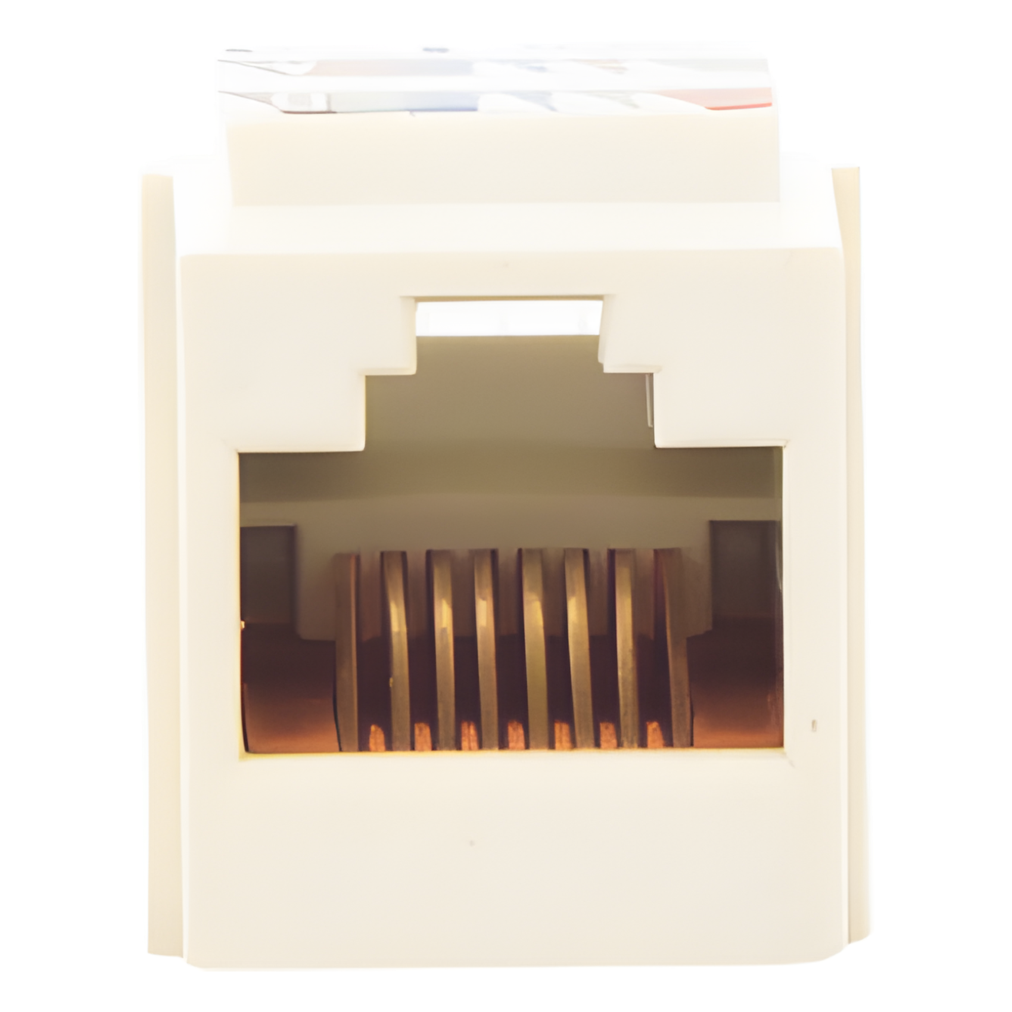 Jack Keystone / Cat 5e / 8P8C / Leadframe / T568A-B / Sin Blindaje / Blanco Mate