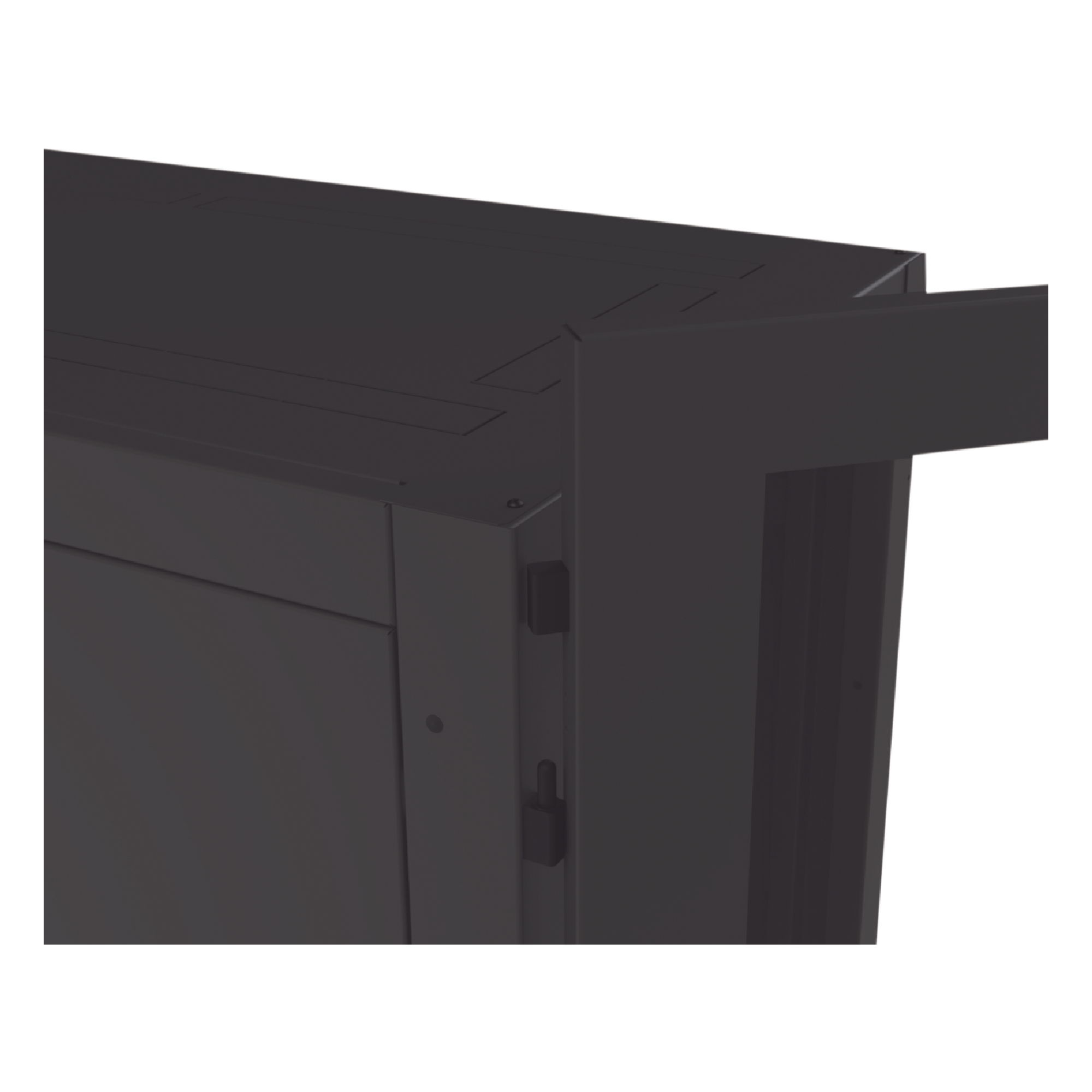 Gabinete de Piso para Telecomunicaciones / 45 UR / 1200 mm (3.94 ft) Profundidad / Carga 1300 kg / Puerta con Cristal Templado / 4 Postes Ajustables