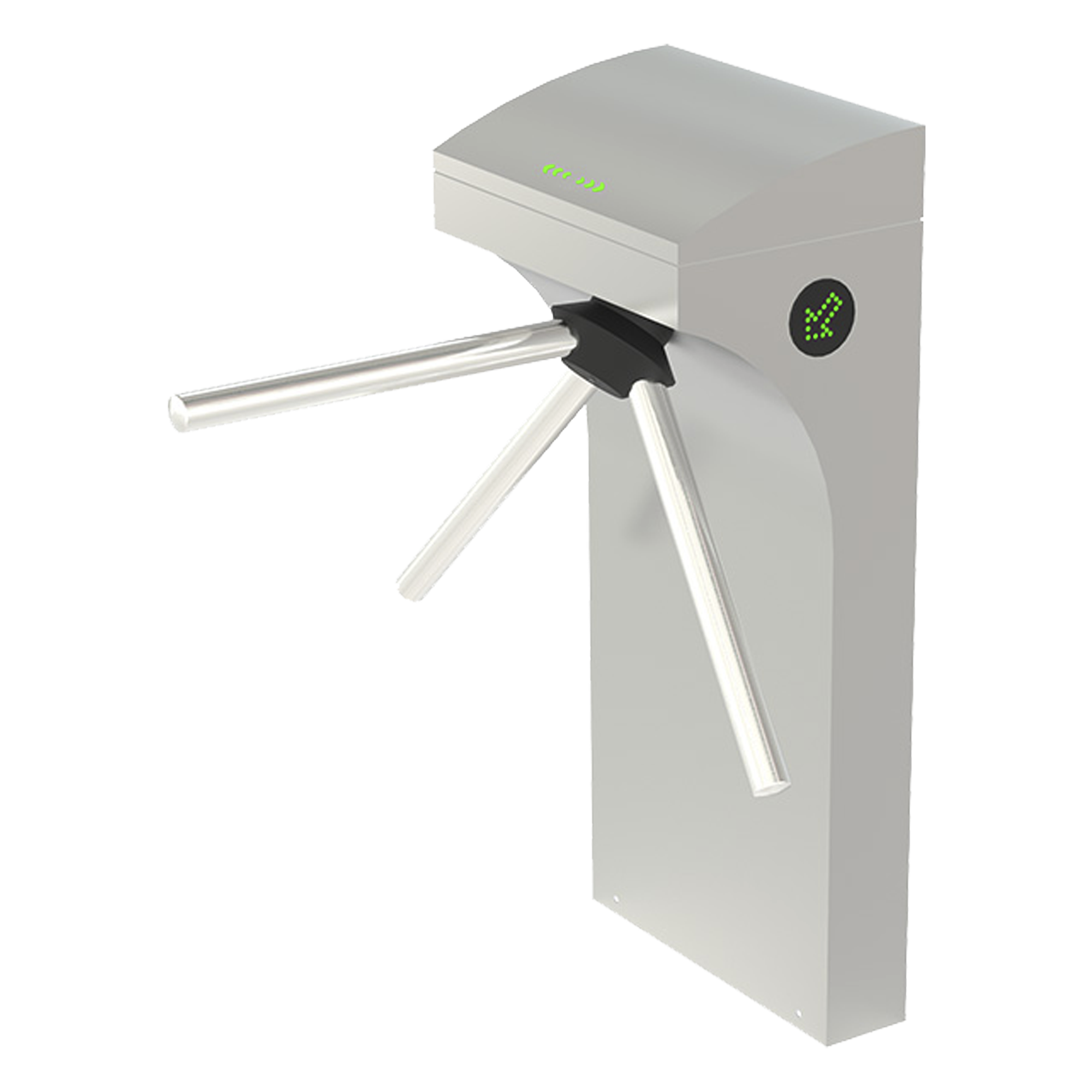 Torniquete Trípode de Medio Cuerpo / Acero Inoxidable 304 / Apertura Bidireccional / IP54 / 25-46 Personas/min / 15 Millones de Ciclos / 1,476 x 1.64 x 1.18 ft — CAME · SKU 602-S