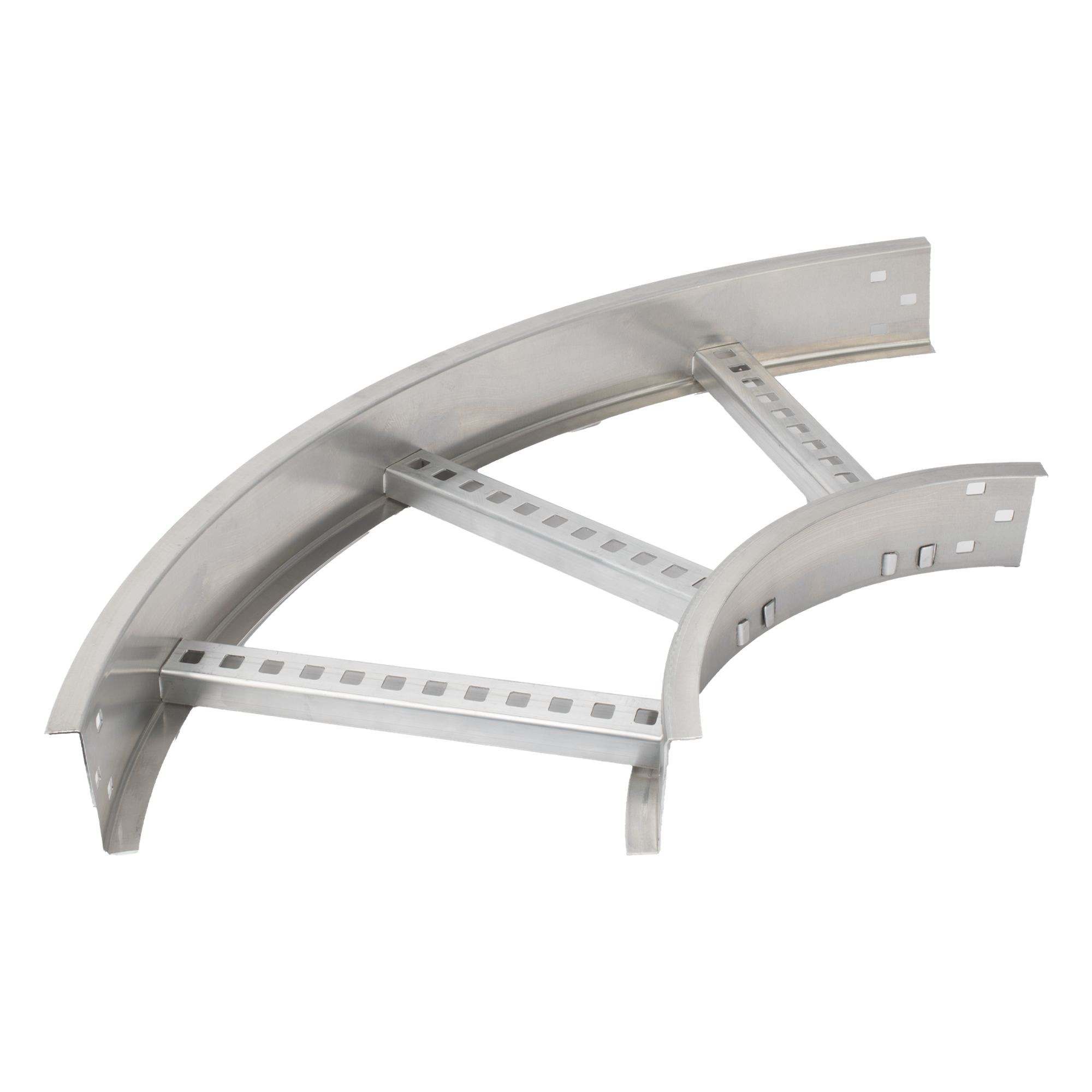 Curva Horizontal de Aluminio / Perfil Z / Peralte 3 1/4" (82.55 mm) / Ancho 12" (304.8 mm) / Radio 8" (203.2 mm) / 90° — CHAROFIL · SKU CHC908R8X12AK