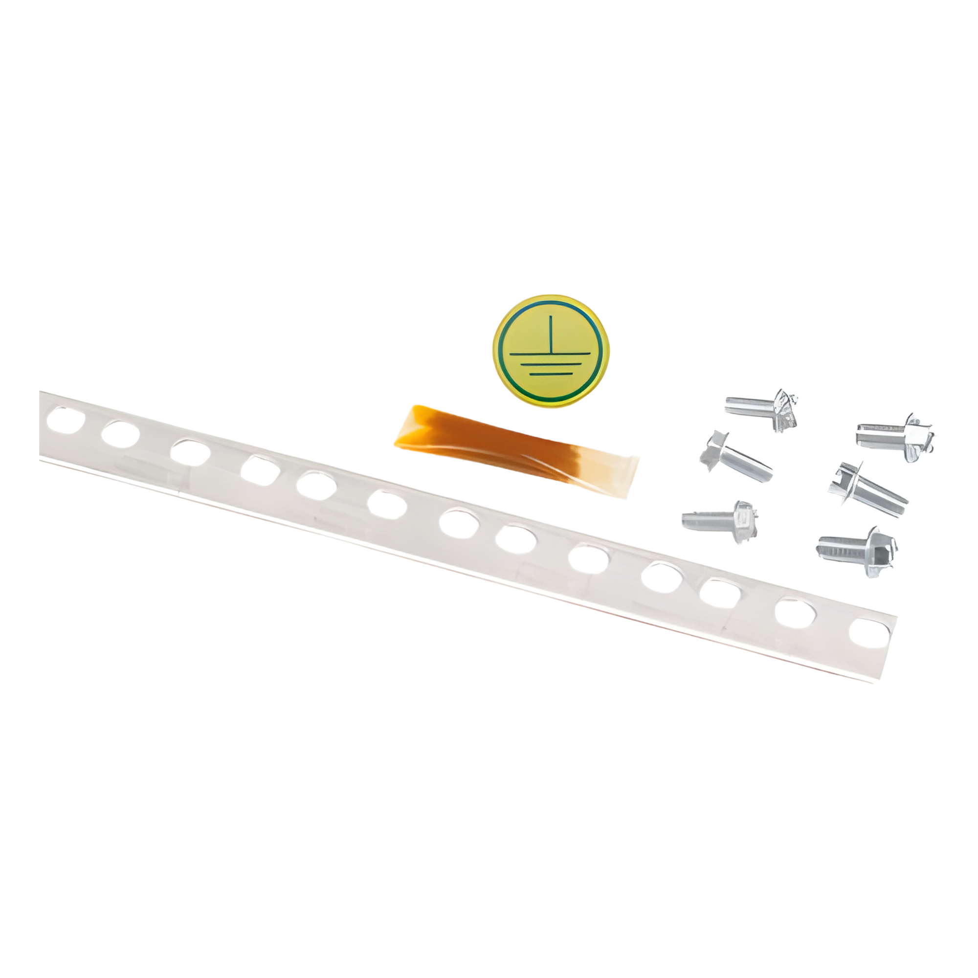 Barra Vertical de Tierra Física / 2 m (6.6 ft) de Largo / 17 mm de Ancho / Cobre Estañado / 45 UR / Montaje Universal EIA-310-D — PANDUIT · SKU RGS134-1Y