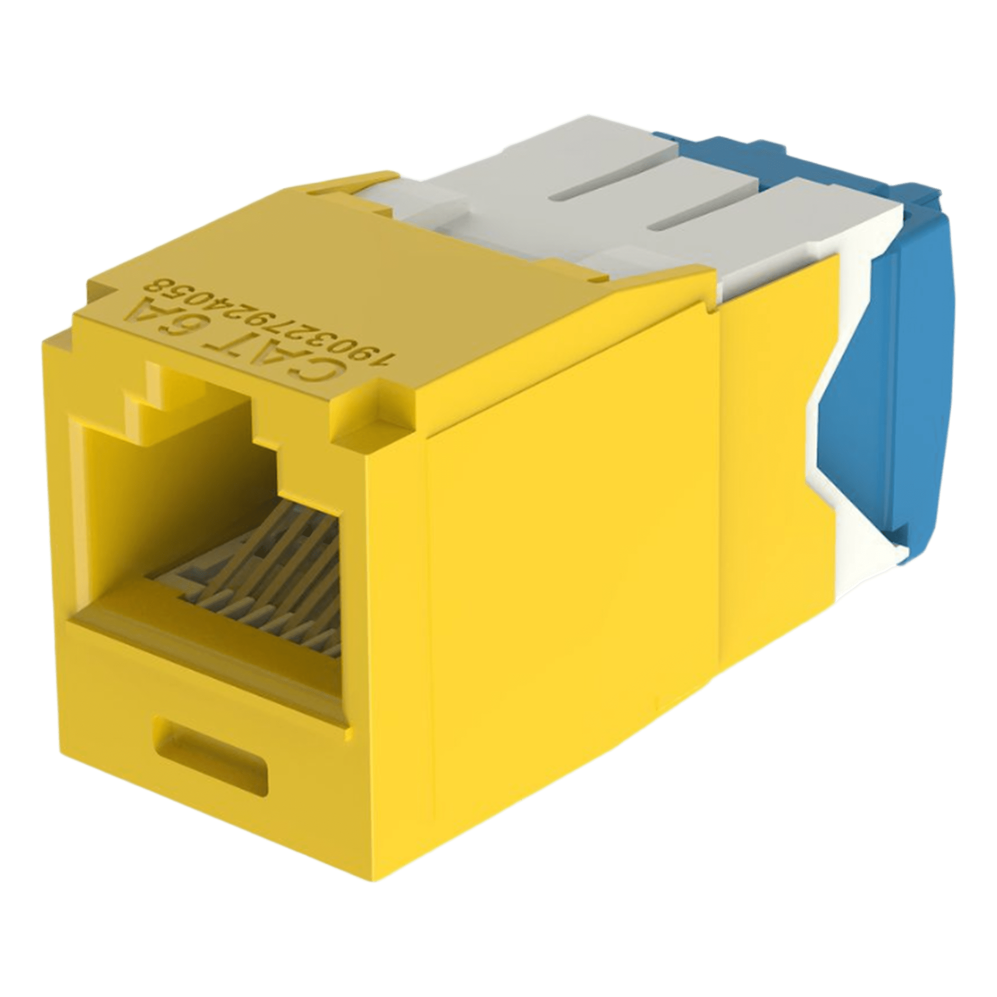 Conector Jack RJ45 / Categoría 6A / 8P8C / Terminación TG / Mini-Com / UTP / 22-26 AWG / Color Amarillo — PANDUIT · SKU CJ6X88TGYL