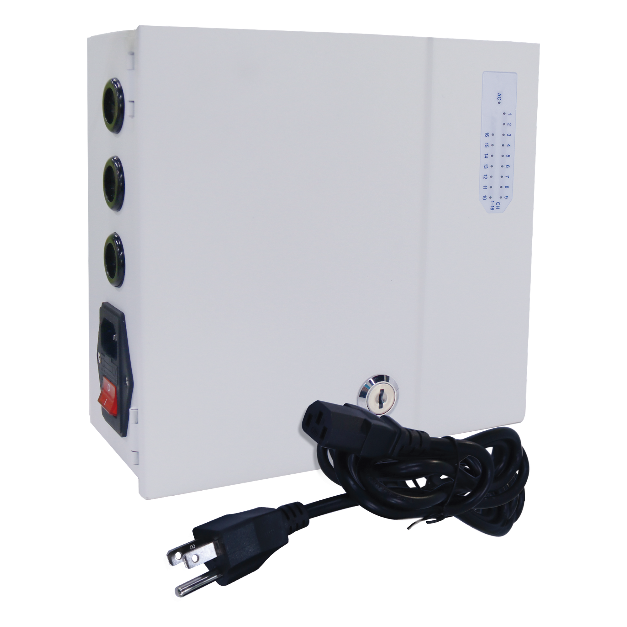 Fuente de Poder / Entrada 100-240 Vca / Salida 24 Vca / 20 A / 16 Canales / 36 W / Rango -25°C a 40°C / 8.5 x 7.95 x 3.86 in