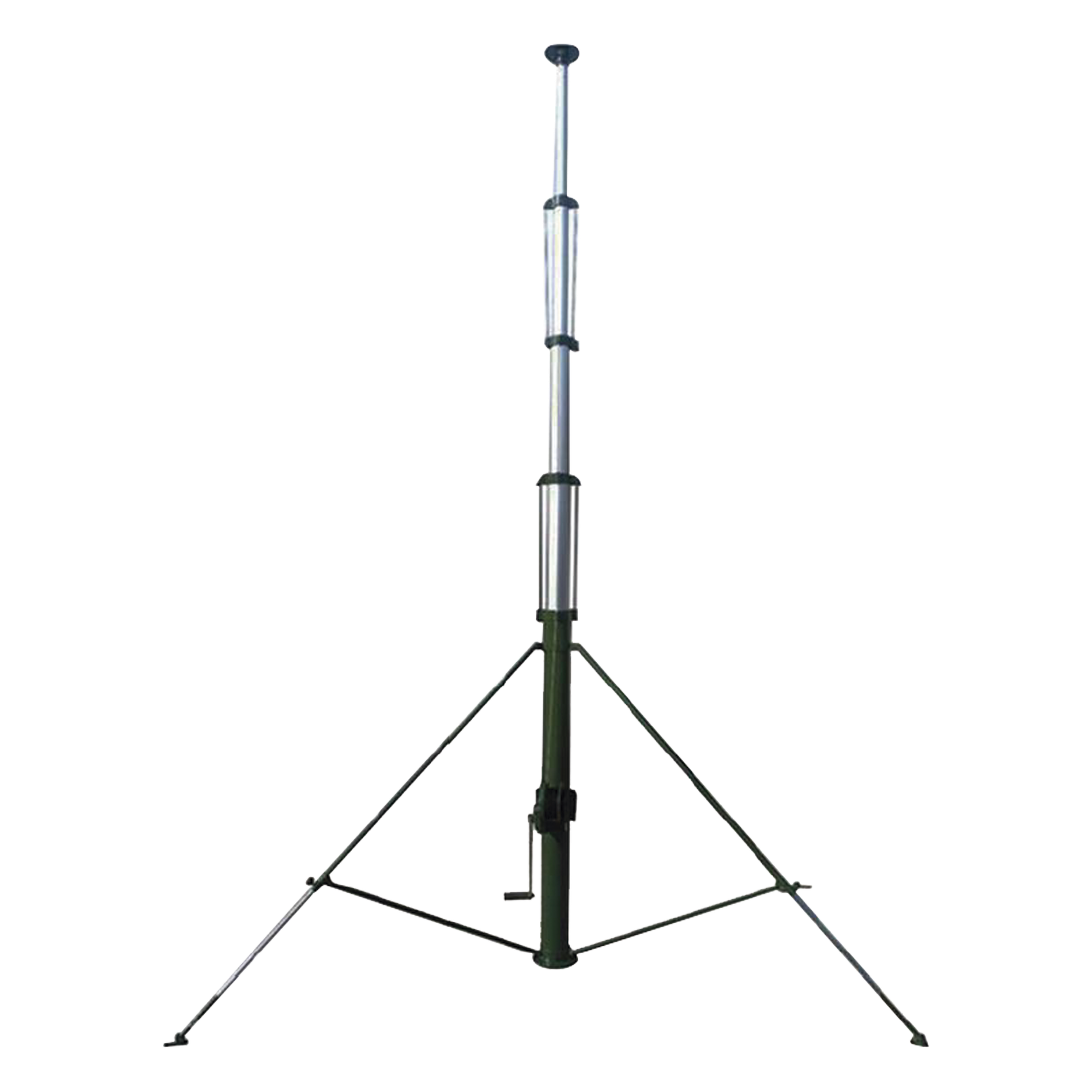 Mástil Telescópico Manual / 12 m (39.4 ft) / Carga 20 kg / Aluminio 6063 / IP65 / 7 Secciones — SYSCOM TOWERS · SKU TELEMASTM12
