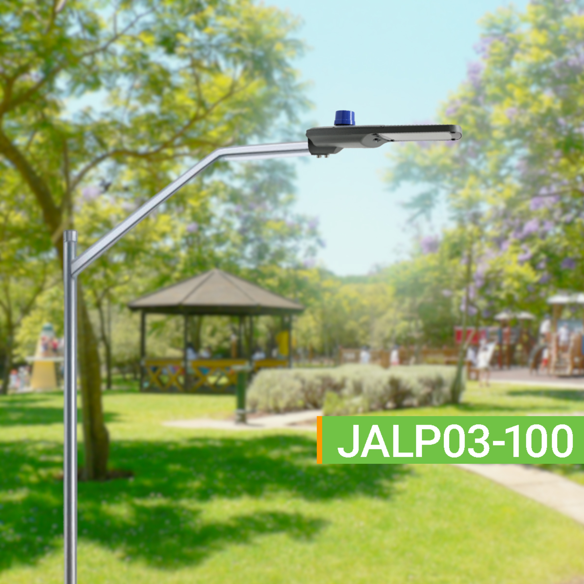 Luminario Urbano con Fotocelda / 200W / Flujo Luminoso 32 000 lm / Ángulo de Luz 105°-135° / IP65 / Montaje en Poste o Brazo / Vida Útil 50 000 h.