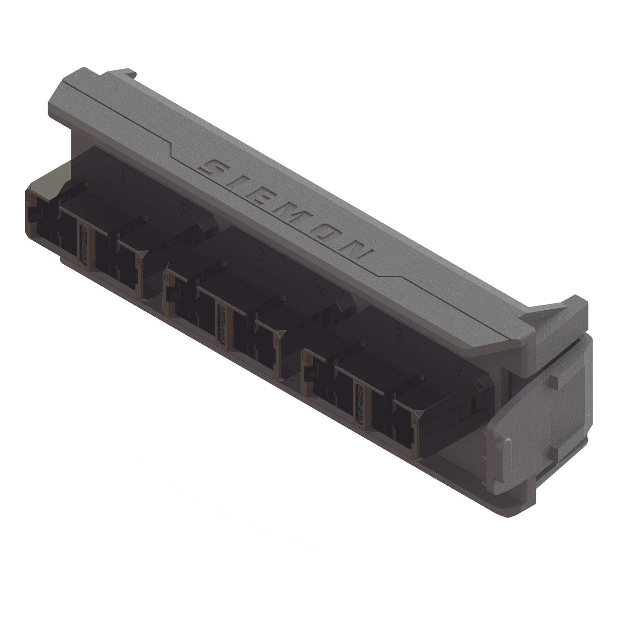 Placa Acopladora / 3 Conectores Dúplex SC / 6 Hilos Fibra / Monomodo o Multimodo / No Shuttered / Negro — SIEMON · SKU LVA06-SCB-BM-A