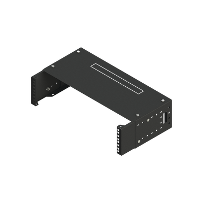 Rack Abierto de montaje en Pared, de 19in,  Profundidad Ajustable (8" a 12") de 2.5  Unidades de rack, con Capacidad de Crecimiento.