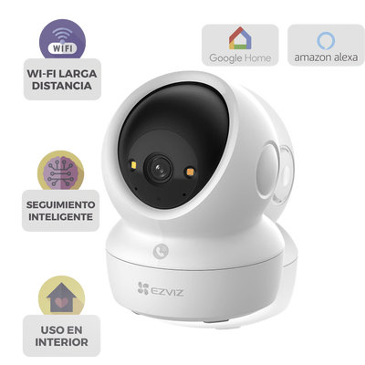 Cámara PT Wi-Fi / 4K (8 Megapíxeles) / Audio de Dos Vías / Visión Nocturna Inteligente en Color  / Detección Humana / Detección de Mascota / Llamada a la App con un toque / Almacenamiento en MicroSD y Nube