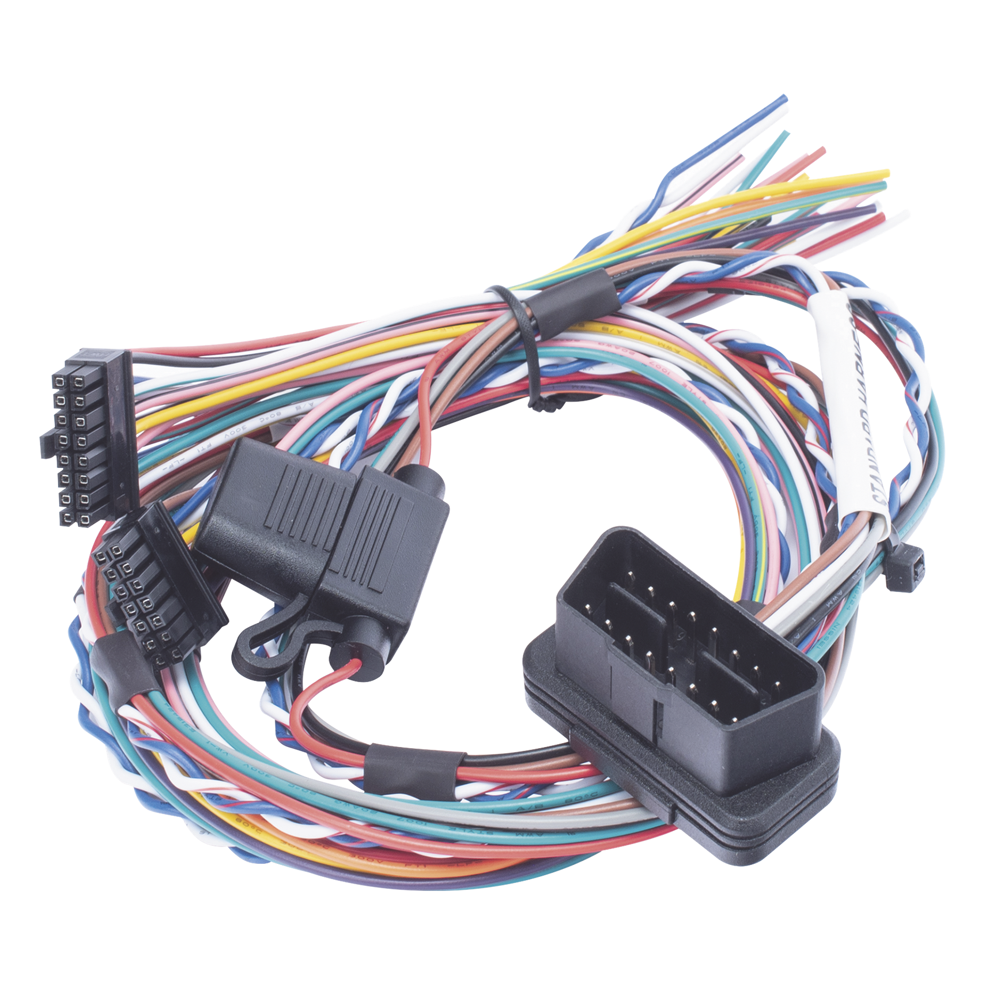Arnés OBD / 1 m (3.28 ft) principal + 0.5 m (1.64 ft) auxiliar / -35 a +75 °C / 16 V — RUPTELA · SKU ARNESOBDLCV5